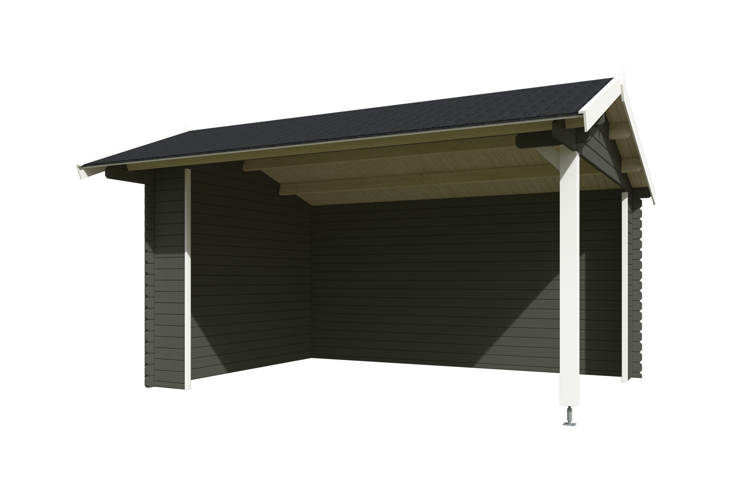 Nordic Holz Gartenhaus "San Diego", (Unterstand inkl. Rückwand) günstig online kaufen