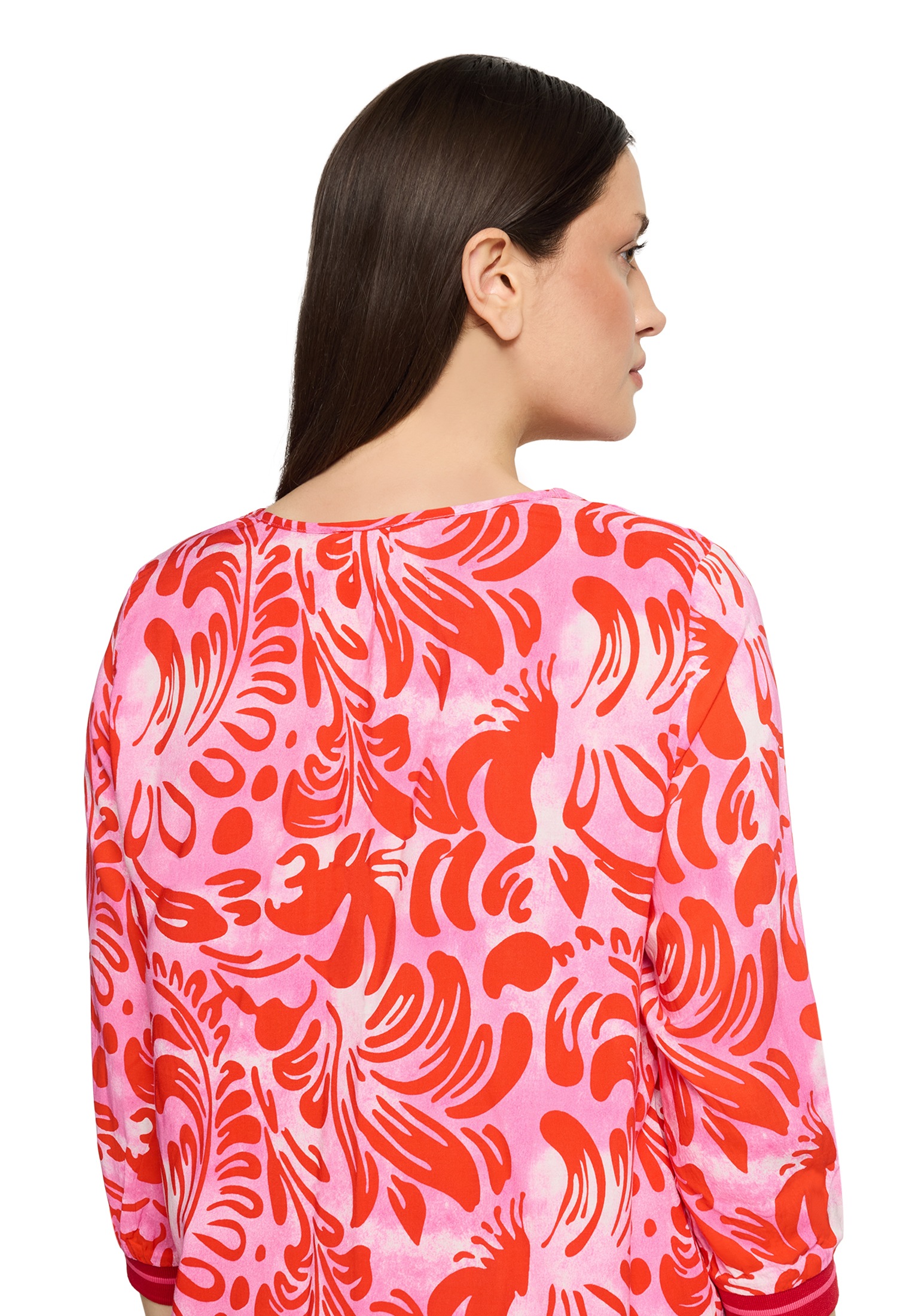 Cartoon Schlupfbluse »Damen mit Rippbündchen«