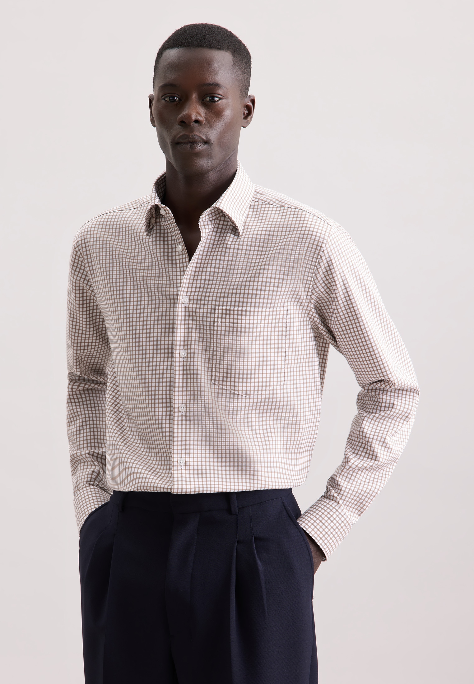 seidensticker Businesshemd "Schwarze Rose" Regular 1/1 Covered-Button-Down- günstig online kaufen