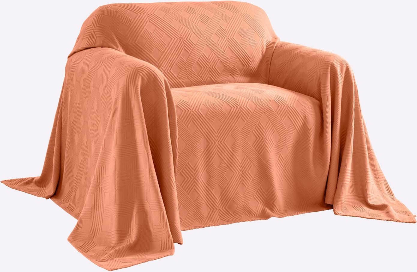 Bettüberwurf, B:250cm L:220cmpapaya, PEREIRA DA CHUNA, 100% Baumwolle, Tagesdecken