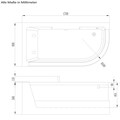 HOME DELUXE Whirlpool-Badewanne »Carica«, (4 tlg.), B/T/H: 170 / 80 / 59 cm