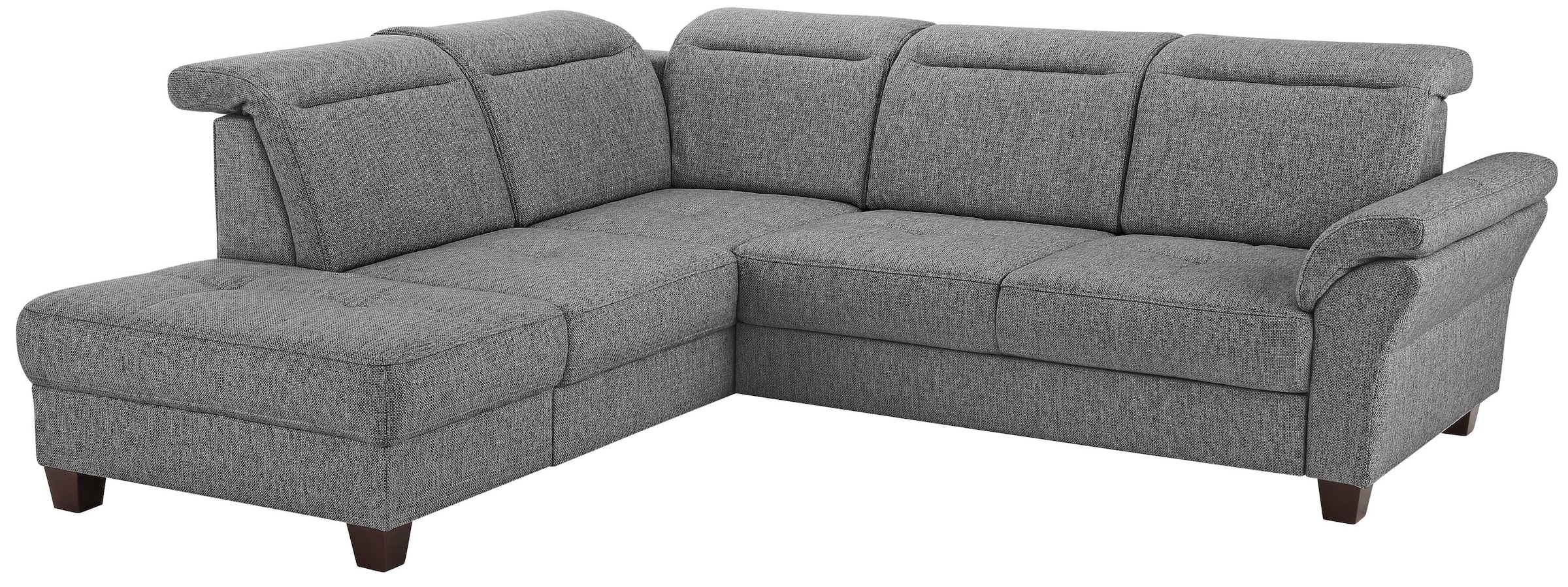 OTTO home Ecksofa "Solvei L-Form" wahlweise auch mit Kopfteilverstellung und Schlaffunktion, Federkern