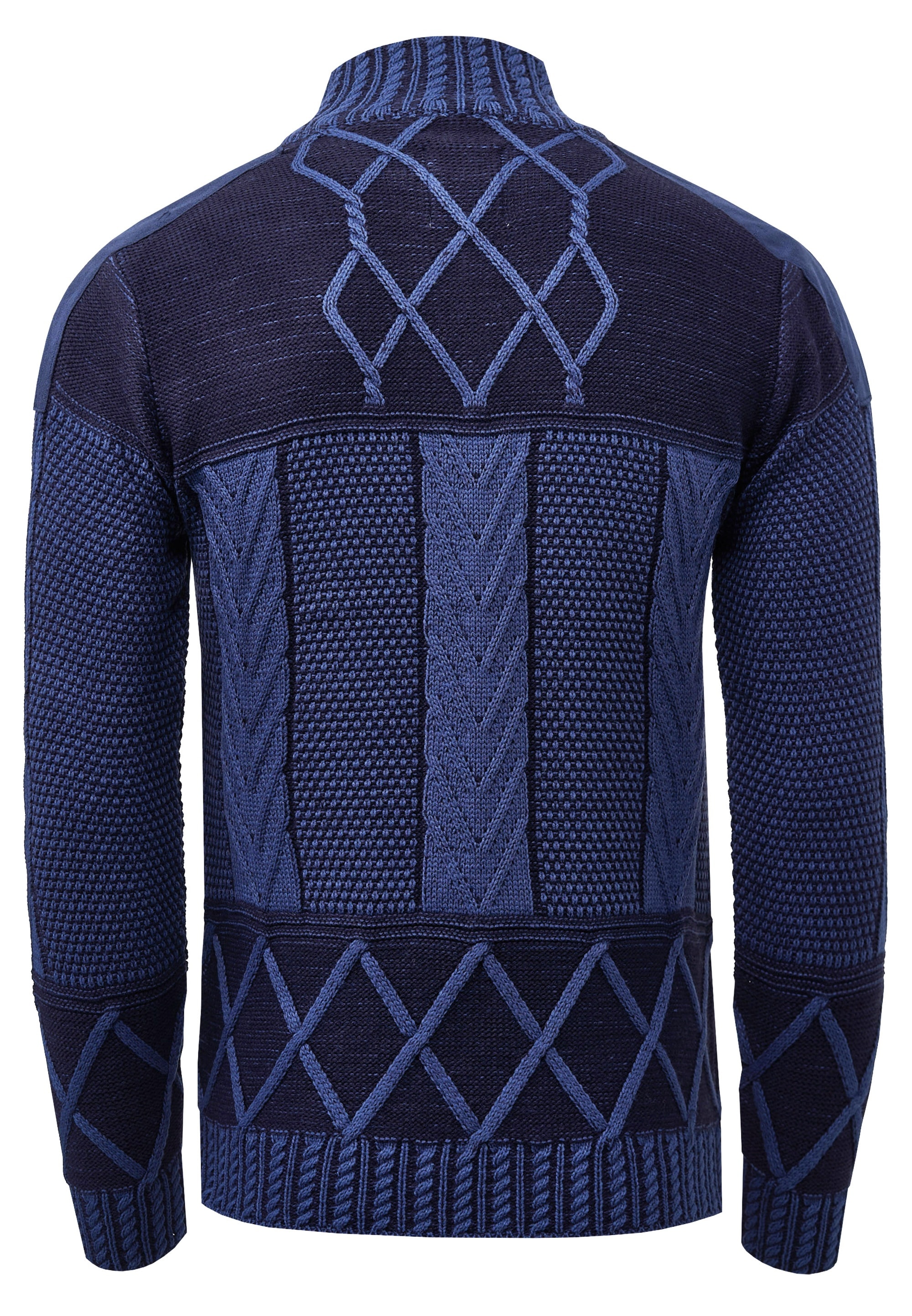 Rusty Neal Strickpullover, mit Stehkragen und Reißverschluss