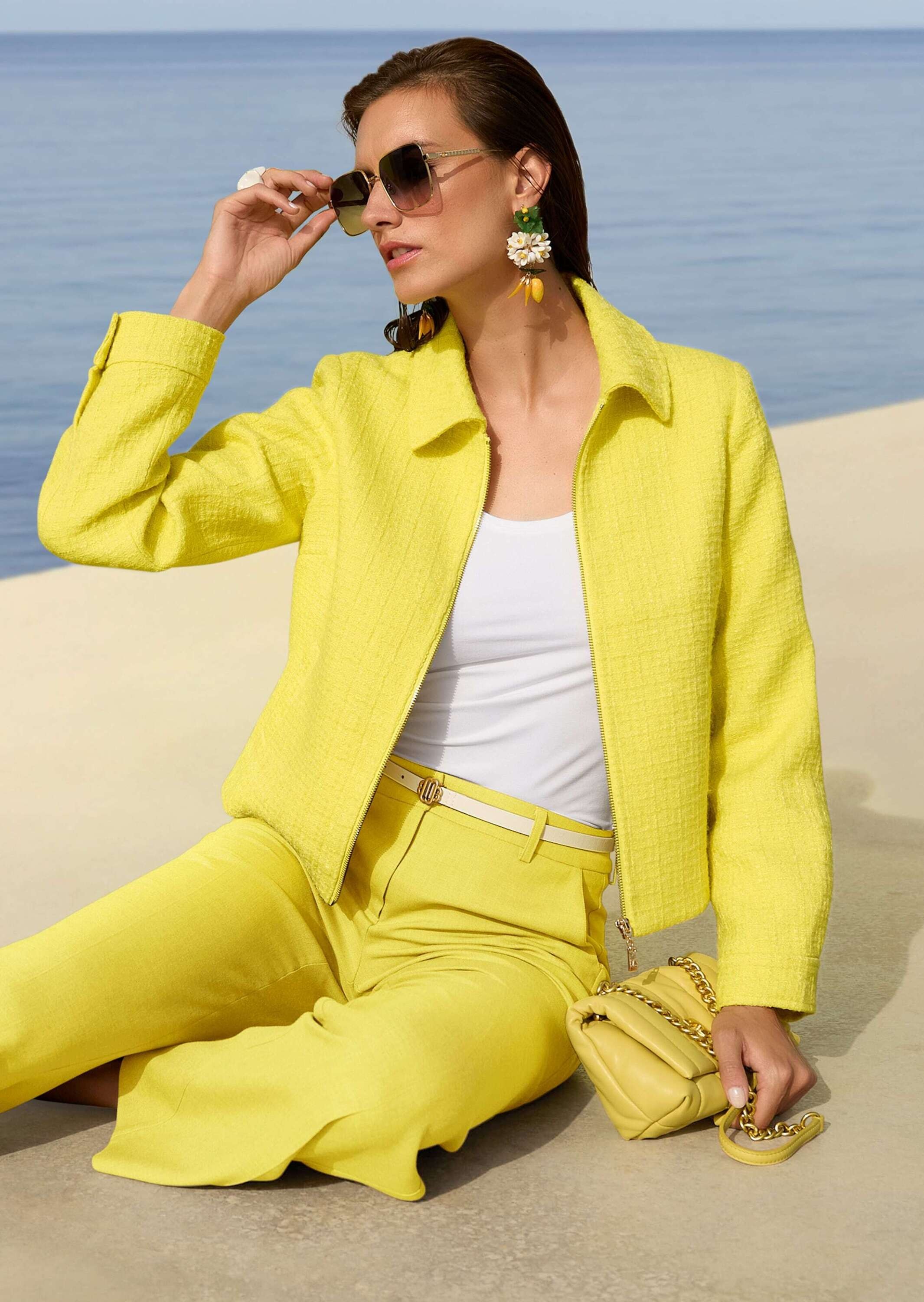 MADELEINE Jerseyblazer »Blazer Kurzer Bouclé-Blazer«