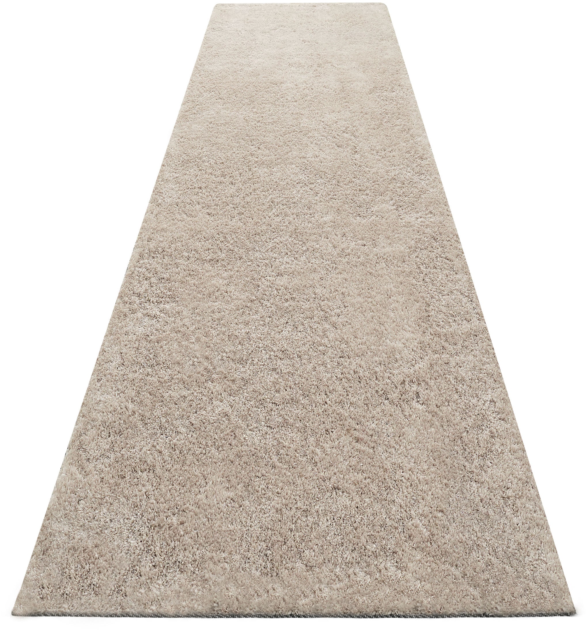 Bruno Banani Hochflor-Läufer »Dana Teppich, Kundenliebling«, rechteckig, 30 mm Höhe, Brücke, uni, weich, Mikrofaser, Diele, Flur, Wohnzimmer, Schlafzimmer