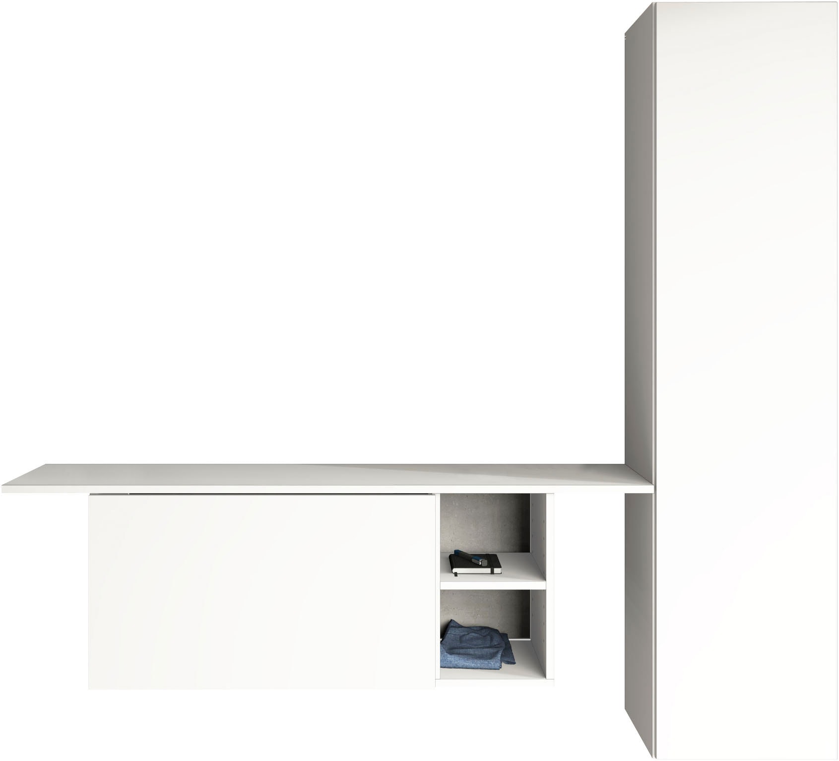 borchardt Möbel Garderoben-Set »Toledo, moderne hängende Garderobe, Schminktisch mit Regalfächern« Spar-Set, 