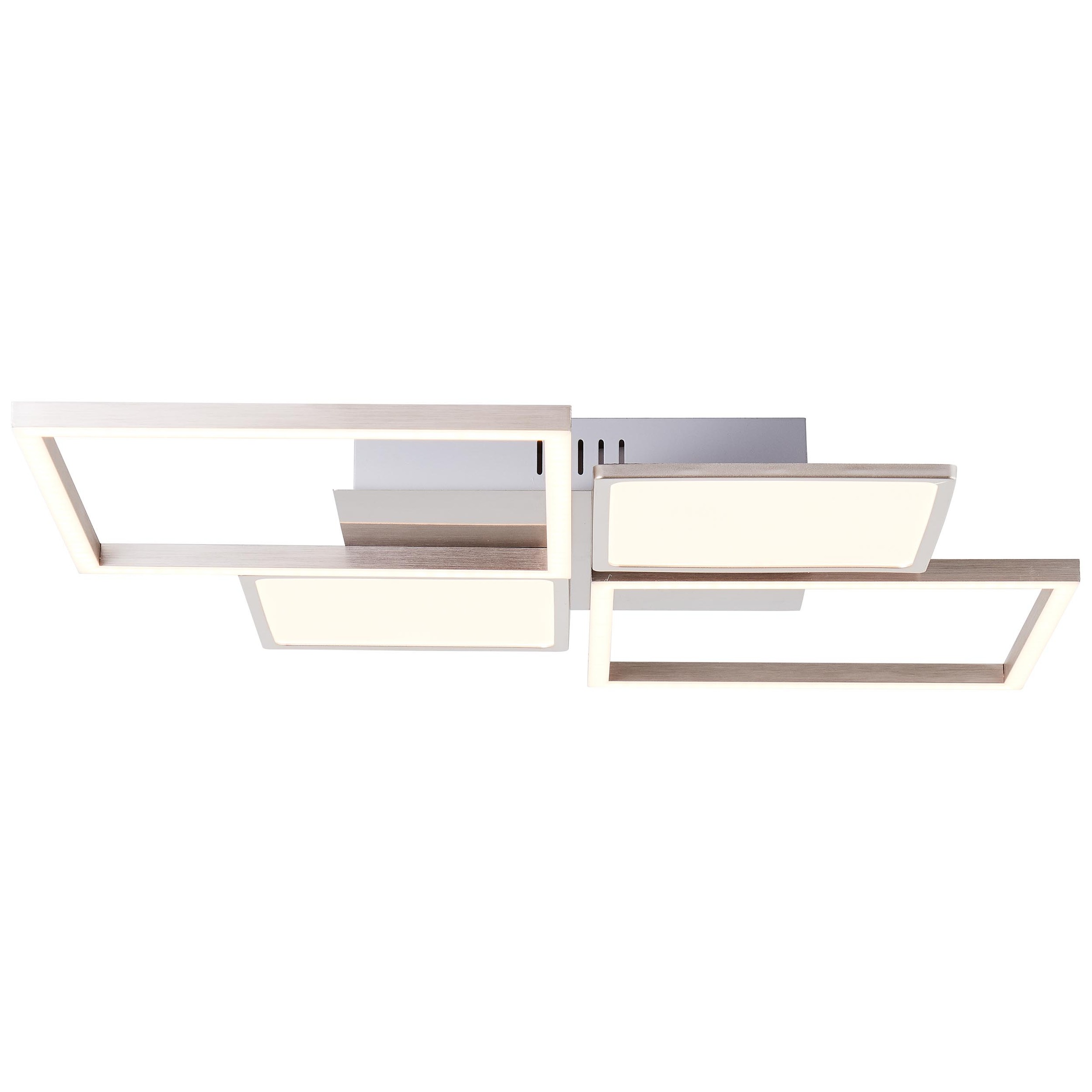 Brilliant LED Deckenleuchte »Zelia«, 1 flammig-flammig, 51 x 51 cm,  3-Stufen dimmbar, 4270 lm, warmweiß, nickel eloxiert bestellen | BAUR