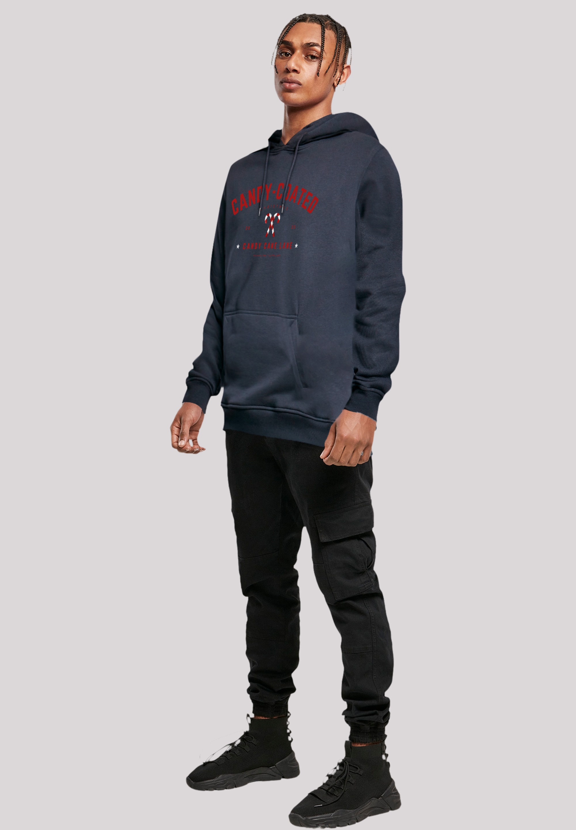 F4NT4STIC Kapuzenpullover »Weihnachten Candy Coated Christmas«, Weihnachten, Geschenk, Logo