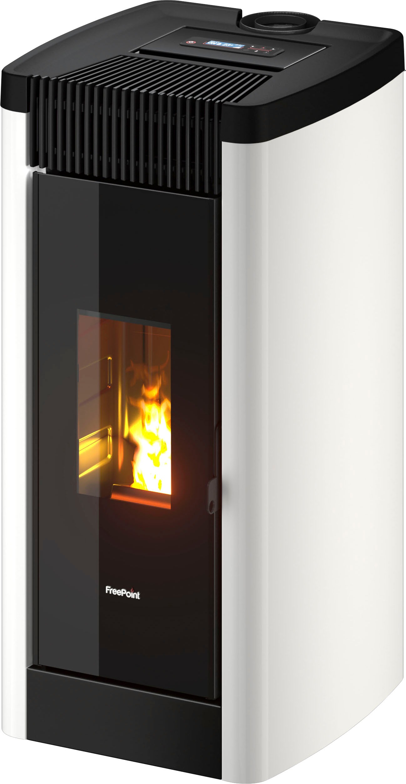 Thumbnail - Freepoint Pelletofen "Steel 9 Metall weiss" Integriertes Wi-Fi, AIRTIGHT Dichtes Verbrennungsraum