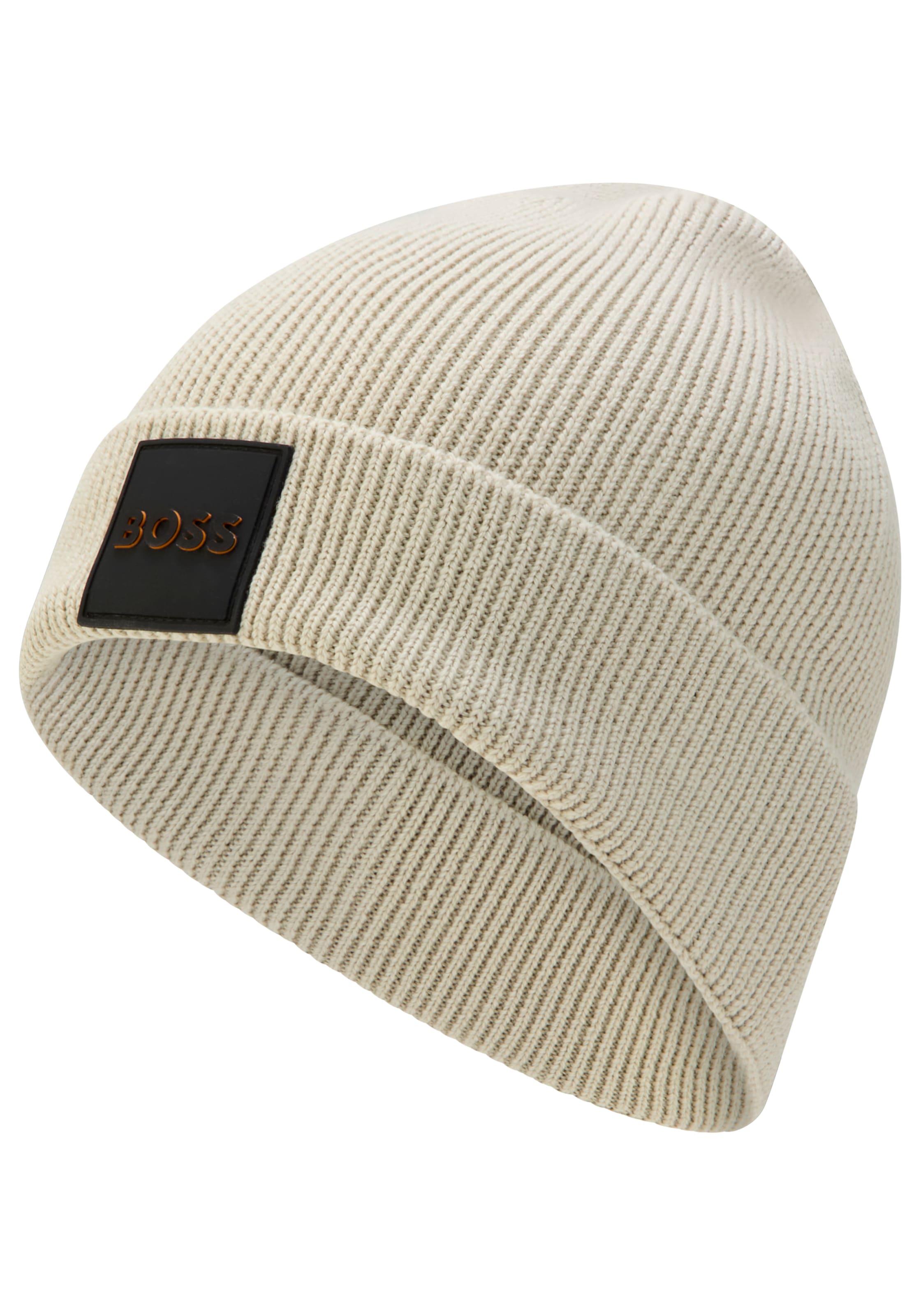 BOSS ORANGE Strickmütze "Foxxy Hat", mit Label-Aufnäher günstig online kaufen