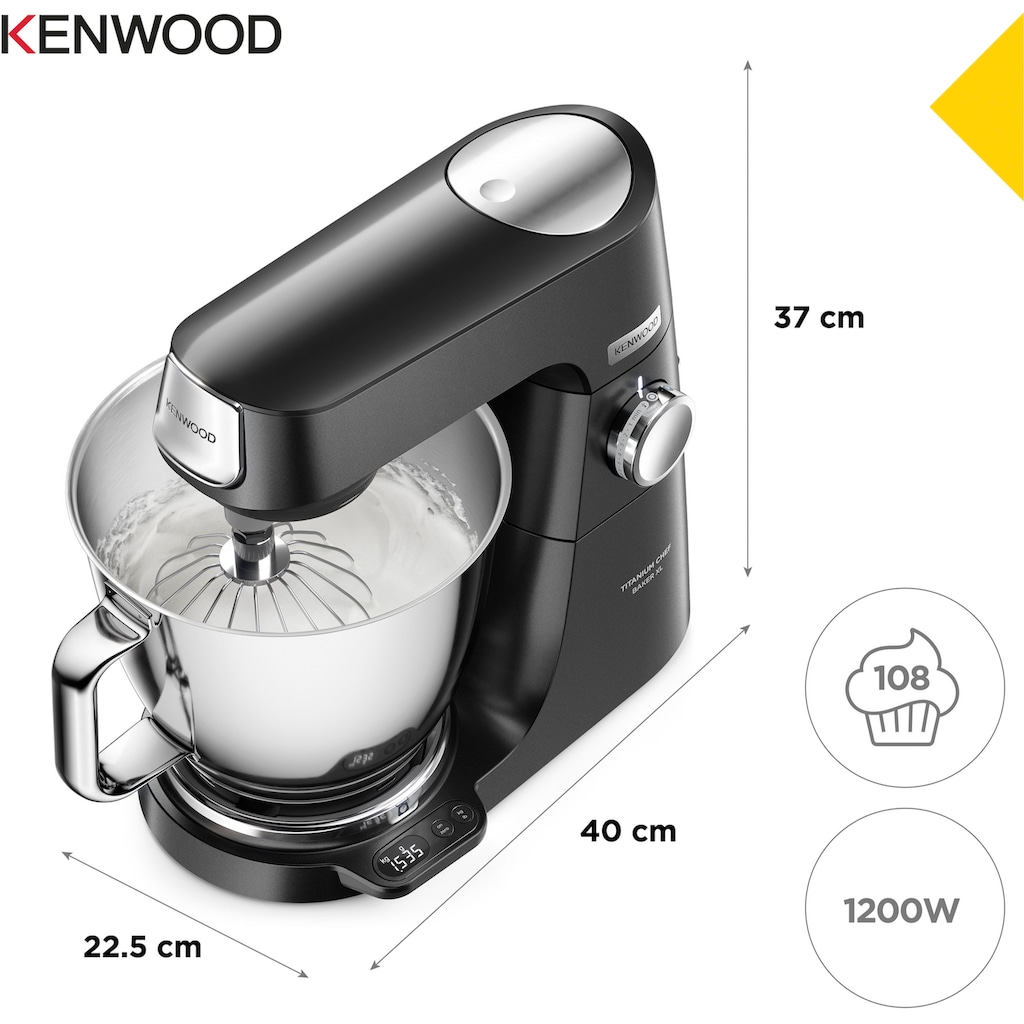 KENWOOD Küchenmaschine »Titanium Chef Baker XL KVL85.004BK, Zubehör, Gratis Wert UVP 319,-"«