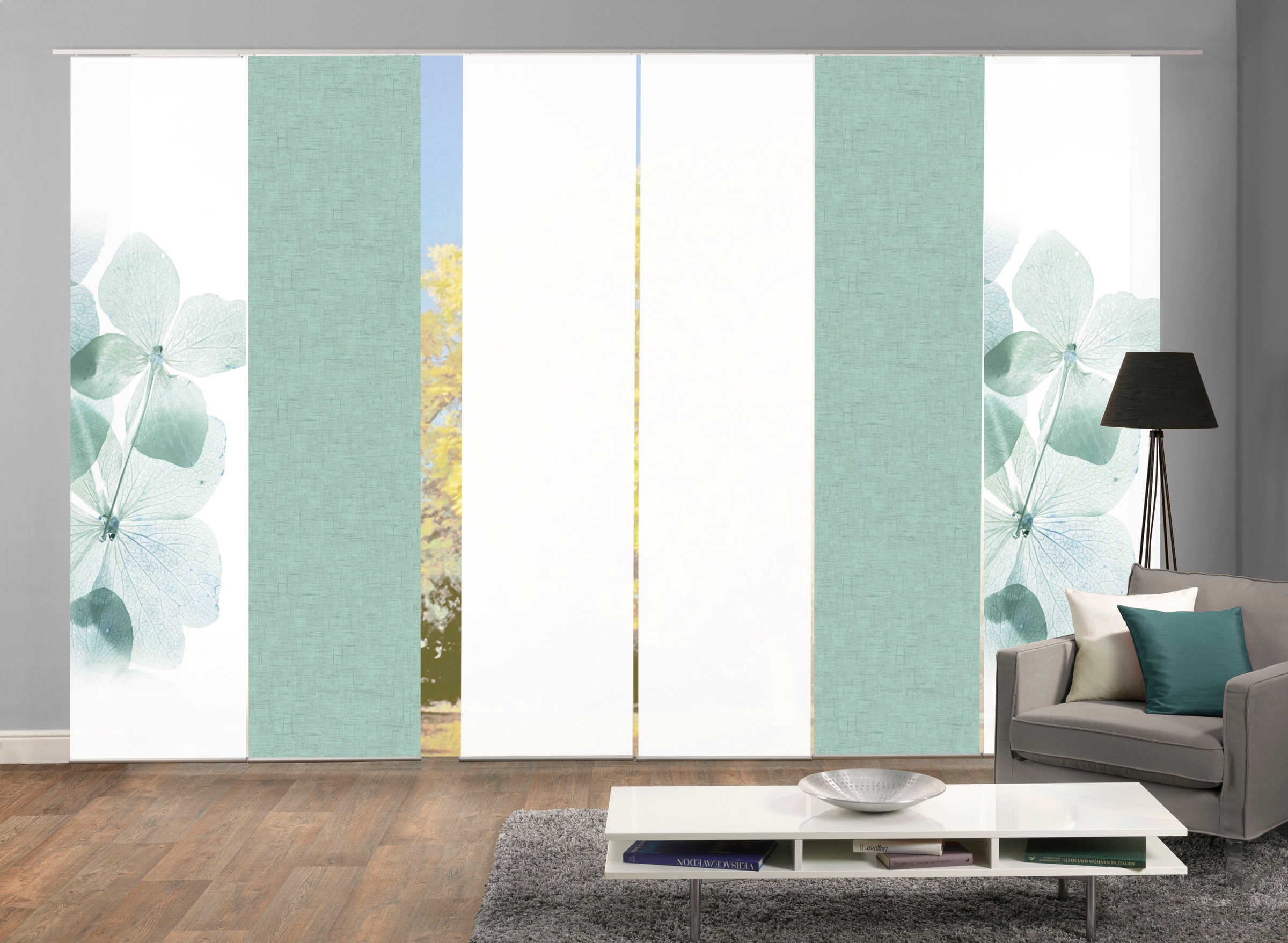 HOME WOHNIDEEN Schiebegardine "BONITA 6er SET" Paneelwagen 6 Stk. tlg. Schi günstig online kaufen