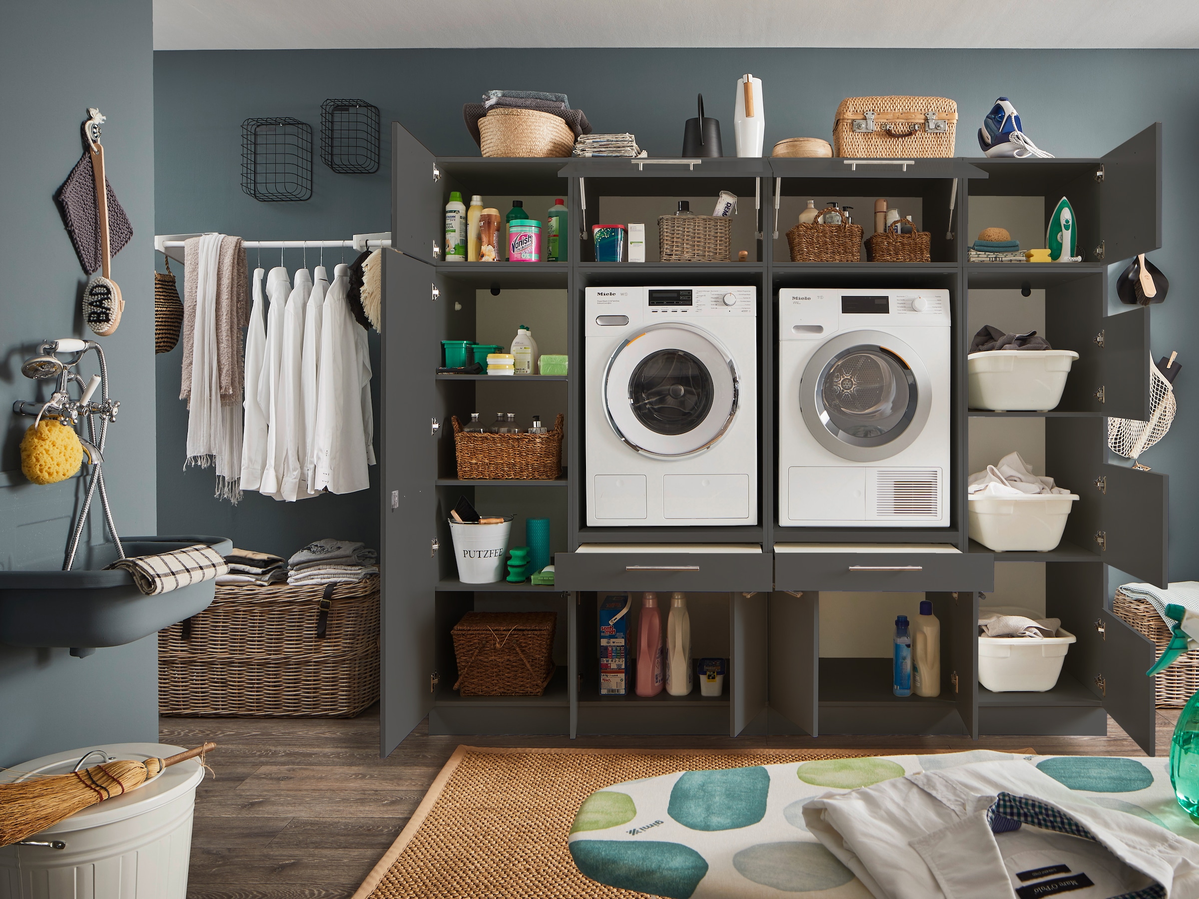 Laundreezy Mehrzweckschrank-Set »LAUNDREEZY LDSK15«, Breite 235 cm