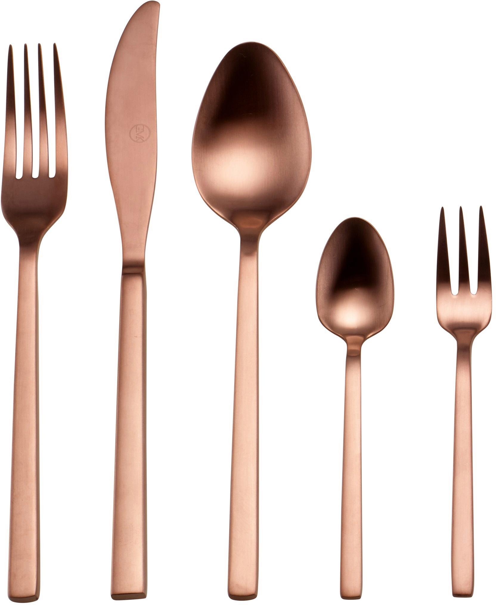 Guido Maria Kretschmer Home&Living Besteck-Set »GMK, Bronze Look«, (Set, 30 tlg.), Tafelbesteck, Präsentschachtel, PVD bronze mattiert