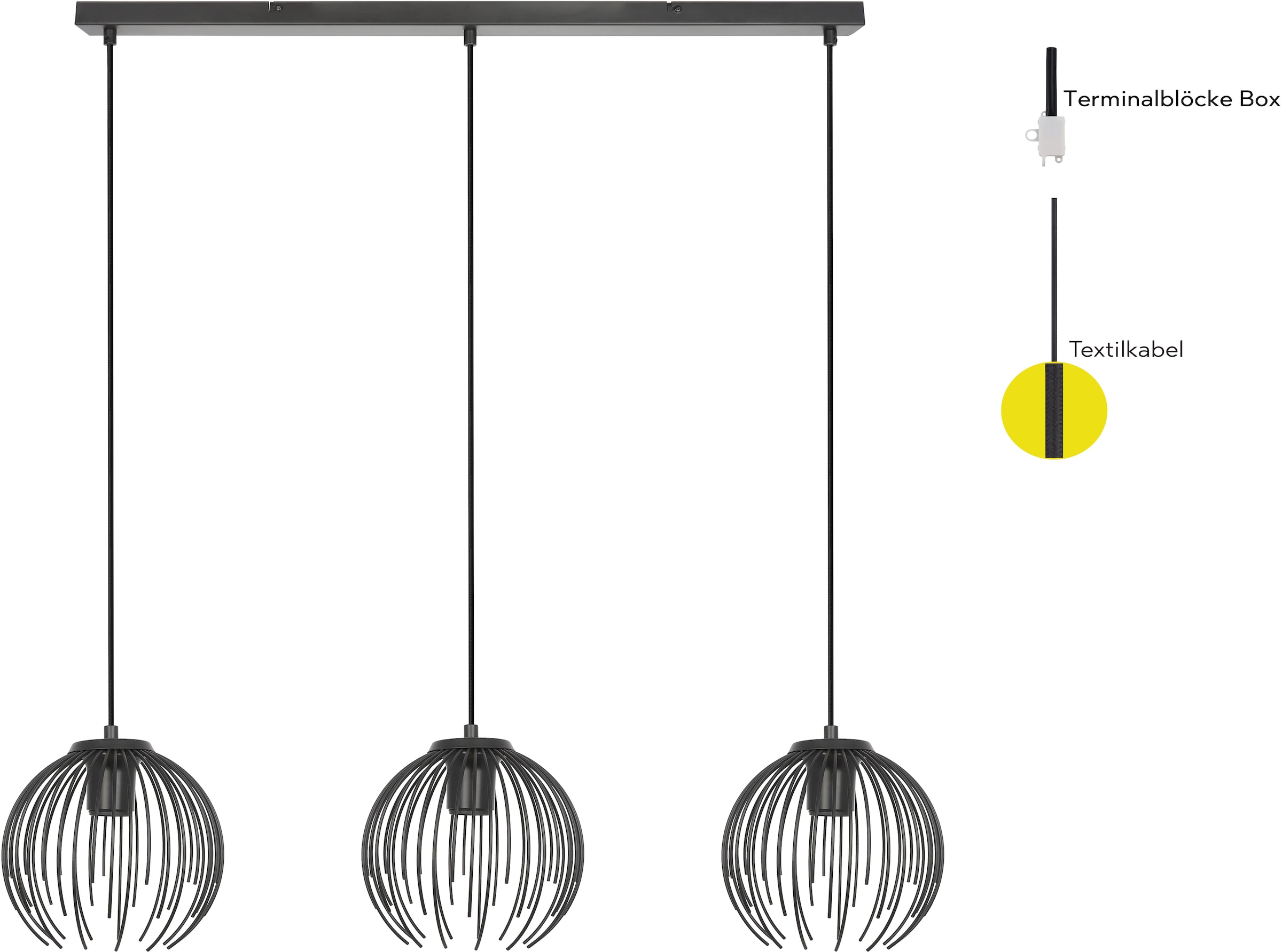 OTTO home Pendelleuchte »Tonnia« E27 1 Stk. höhenverstellbar, besondere Optik