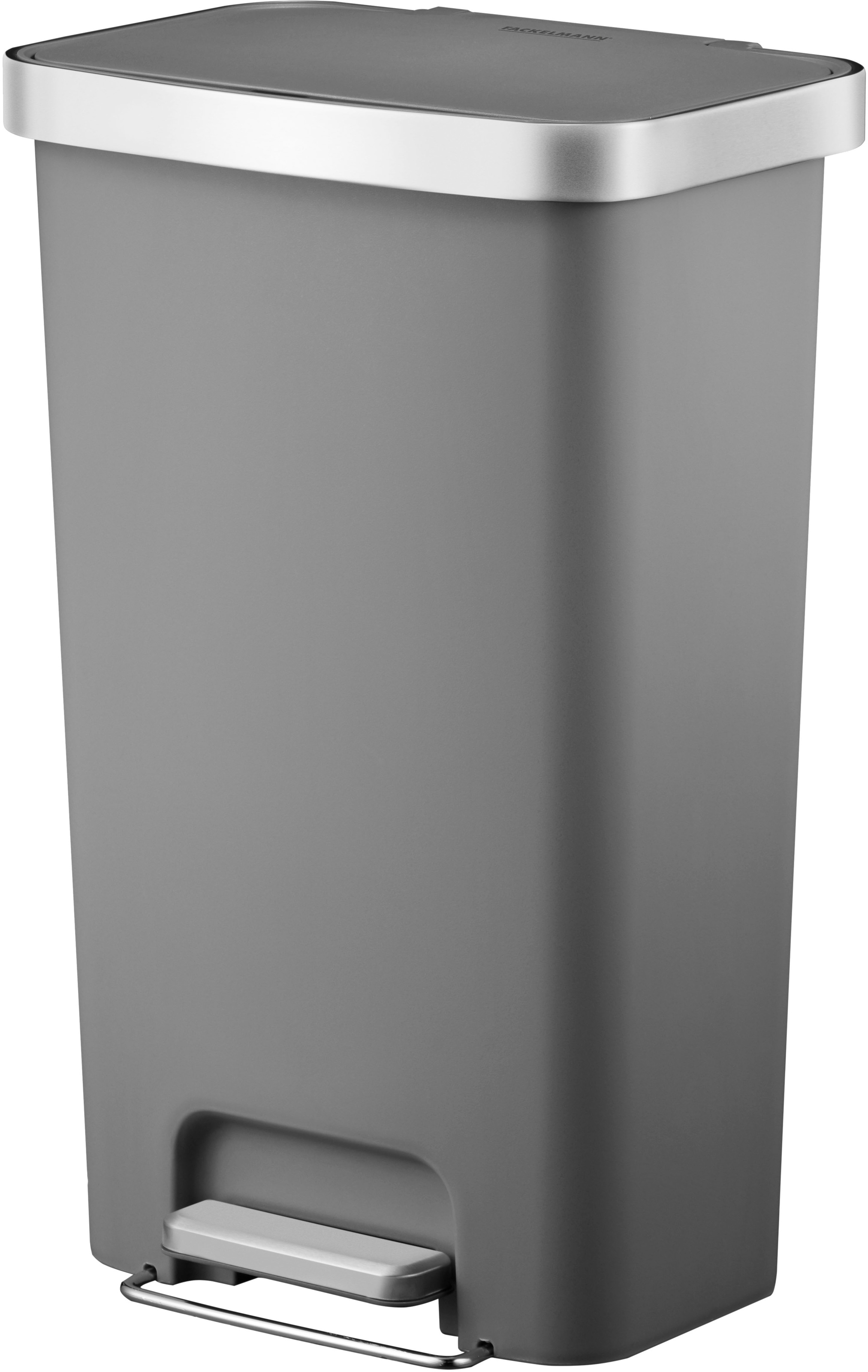 FACKELMANN Mülleimer "SEATTLE, Pedal-Abfalleimer 45L", B/H/T: 41cm x 65cm x 30cm, 45 lurban gray, Küche, Mülleimer, stilvoller Mülleimer mit