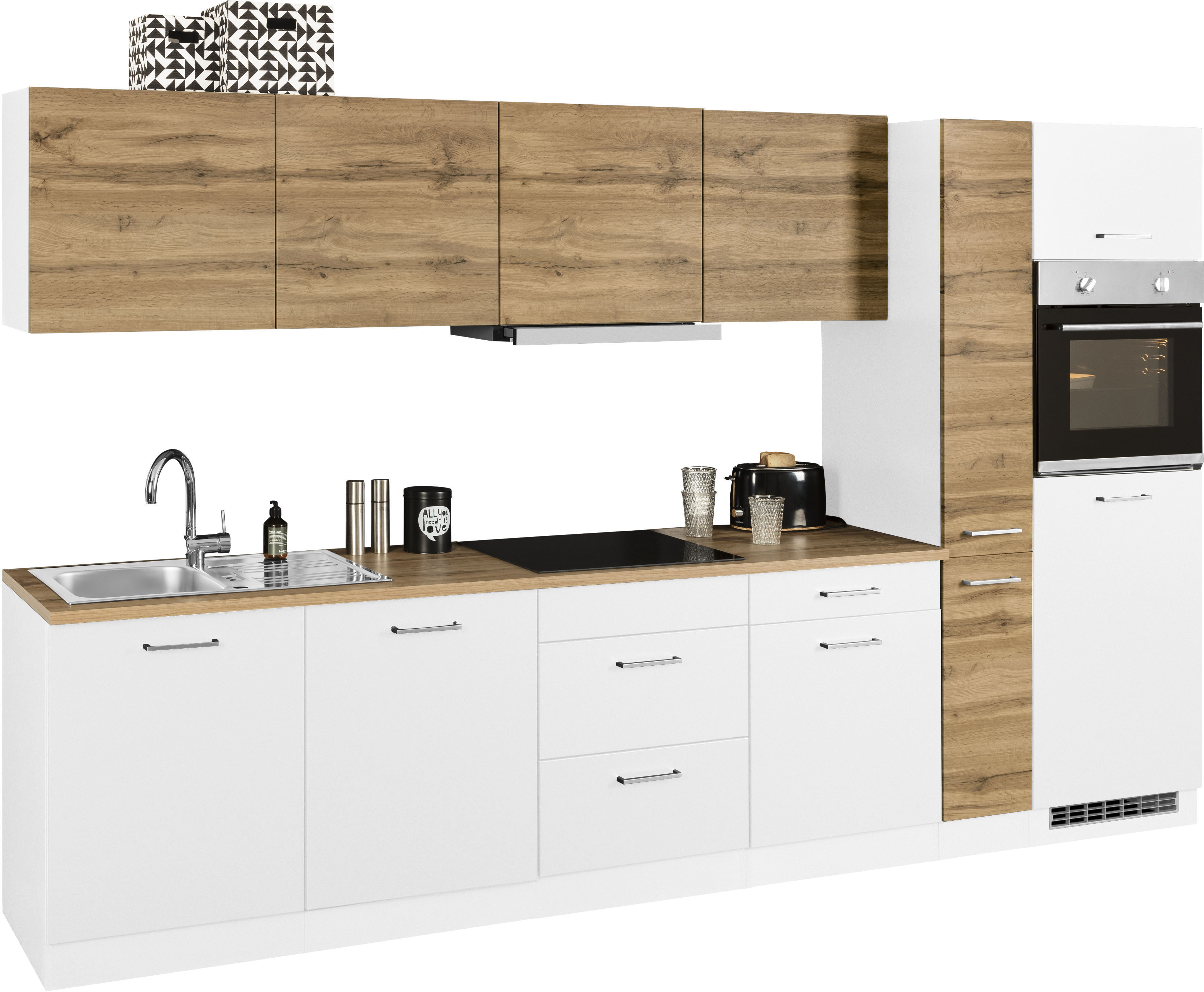 Thumbnail - KOCHSTATION Küchenzeile "KS-Kehl", mit E-Geräten, Breite 330 cm, inkl. Kühlschrank und Geschirrspüler
