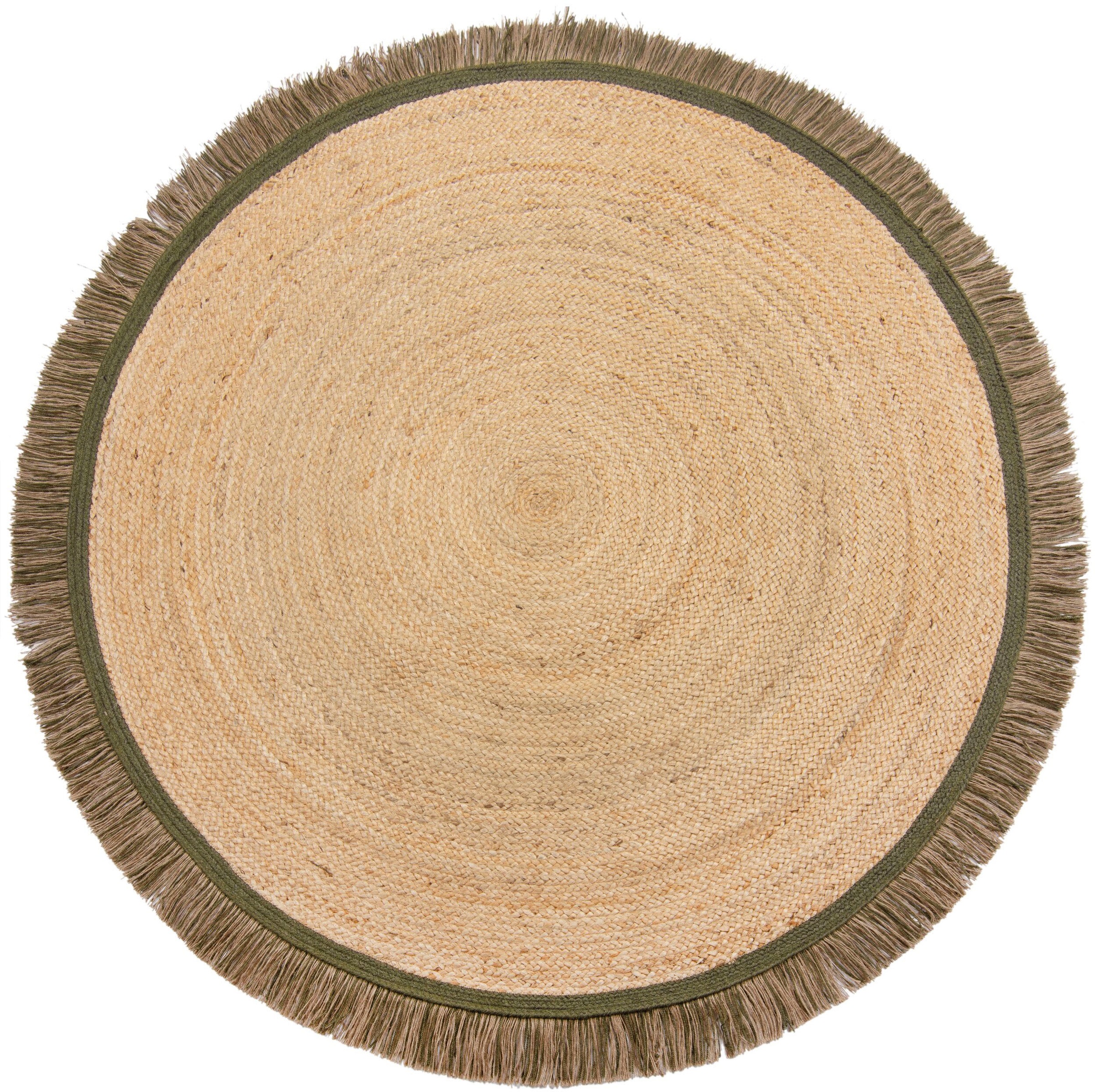 FLAIR RUGS Teppich »KAHANA«, rund, 2 mm Höhe, Handgemacht
