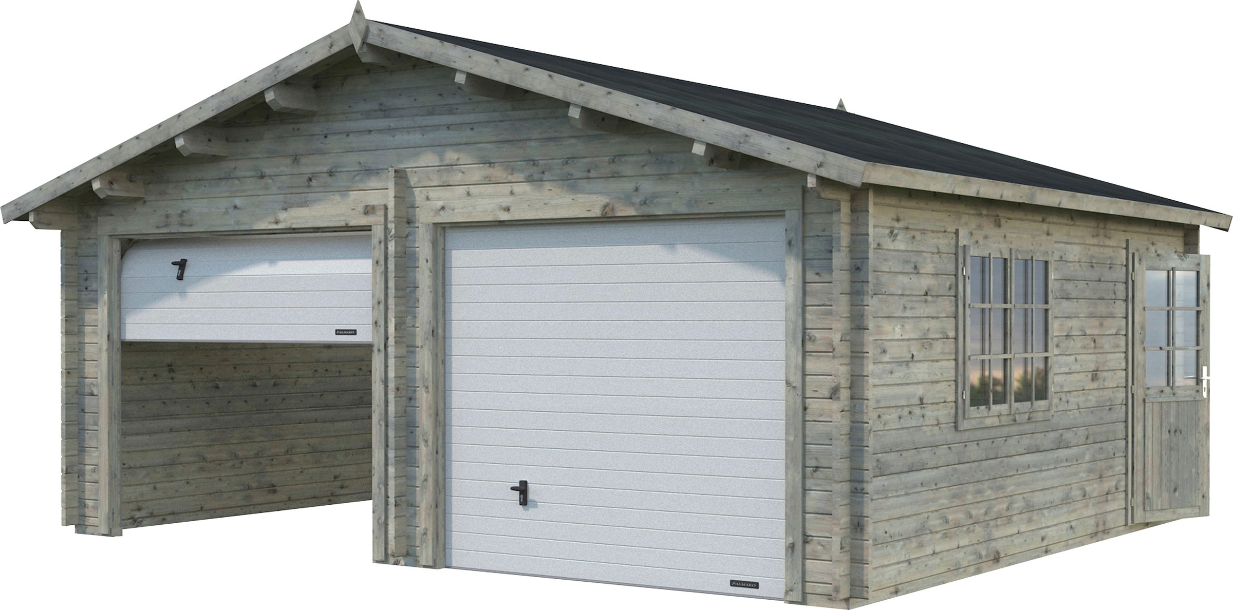 Garage »Roger«, BxTxH: 629x565x310 cm, mit Sektionaltor, grau