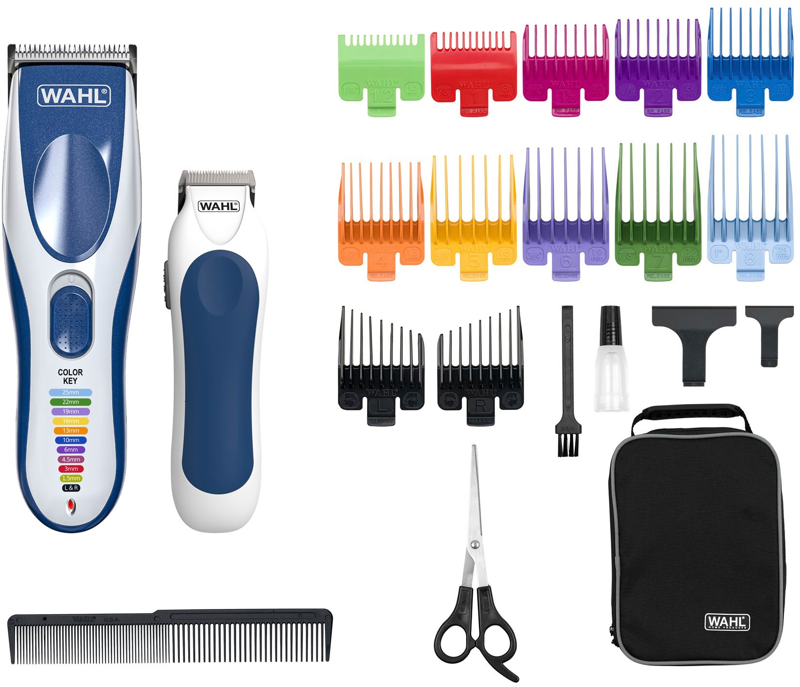 WAHL Haarschneider "Color Pro Cordless", blau, B:5cm H:17,2cm T:4,5cm, Haarschneider