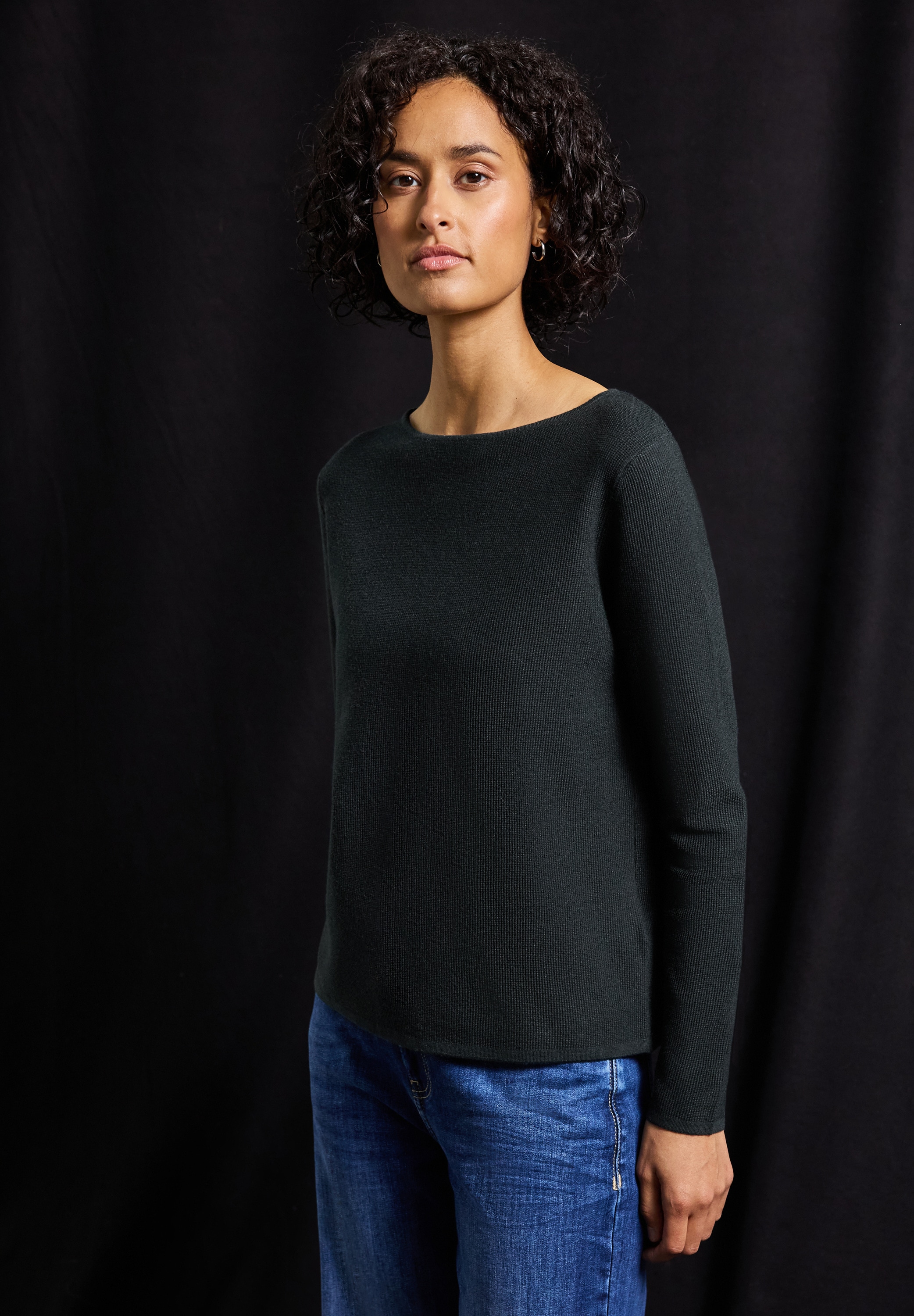 STREET ONE Strickpullover, mit U-Boot-Ausschnitt