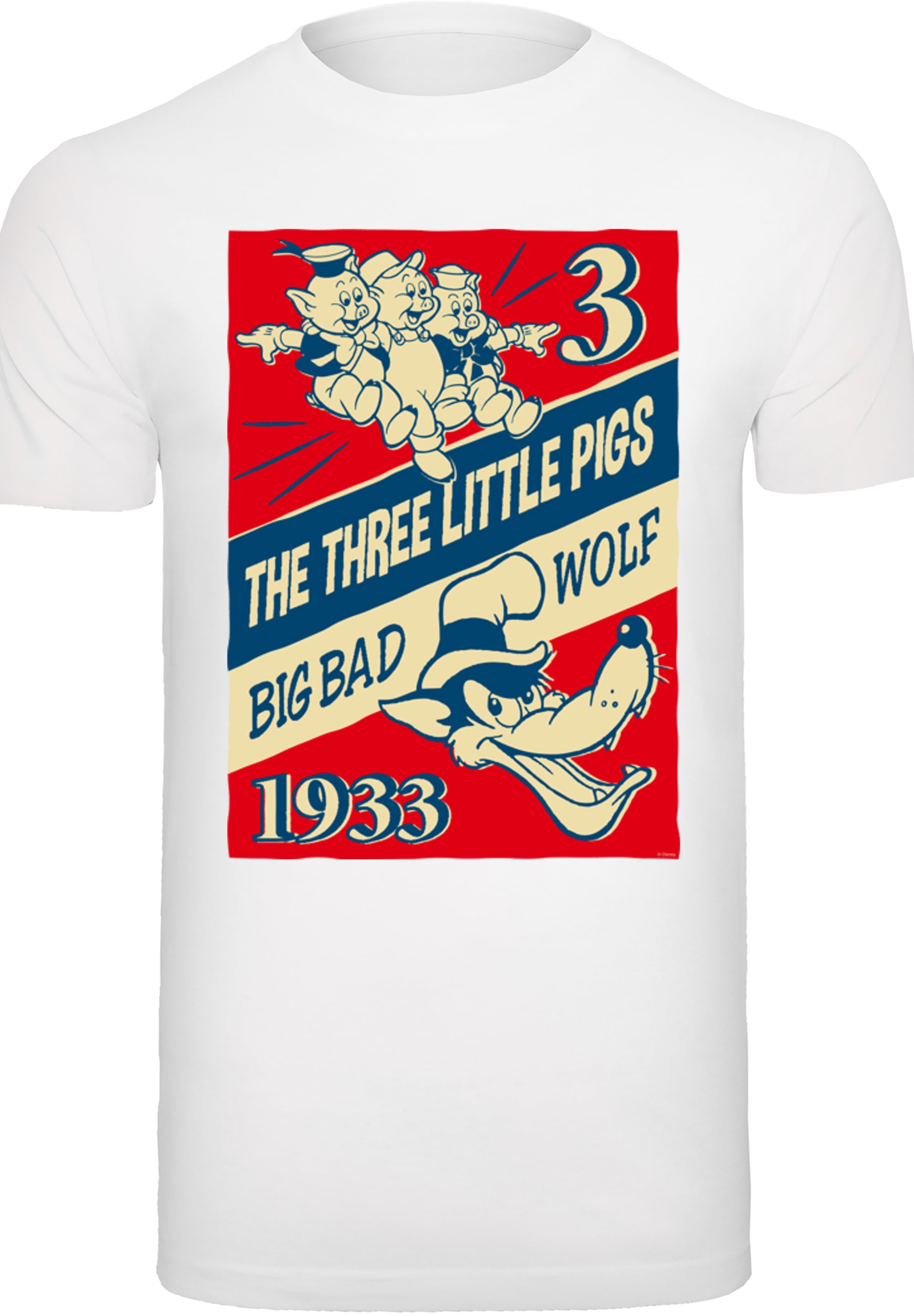 F4NT4STIC T-Shirt »Disney Die Drei Kleinen Schweinchen«, Herren,Premium Merch,Regular-Fit,Basic,Bedruckt