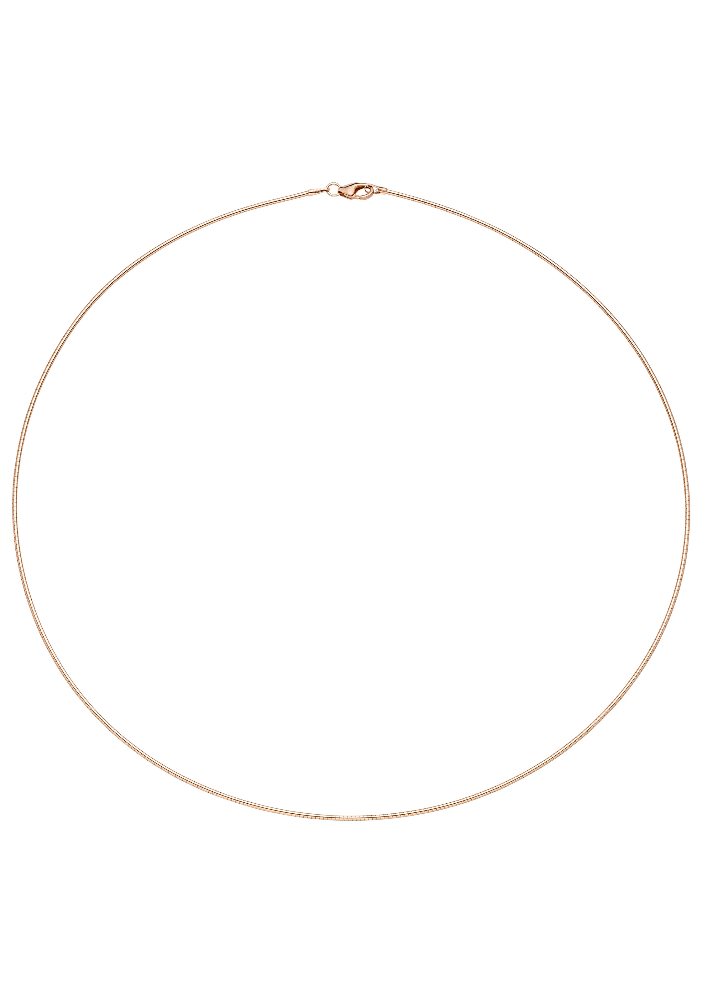 JOBO Halsreif 925 Silber roségold vergoldet 42 cm 1,1 mm