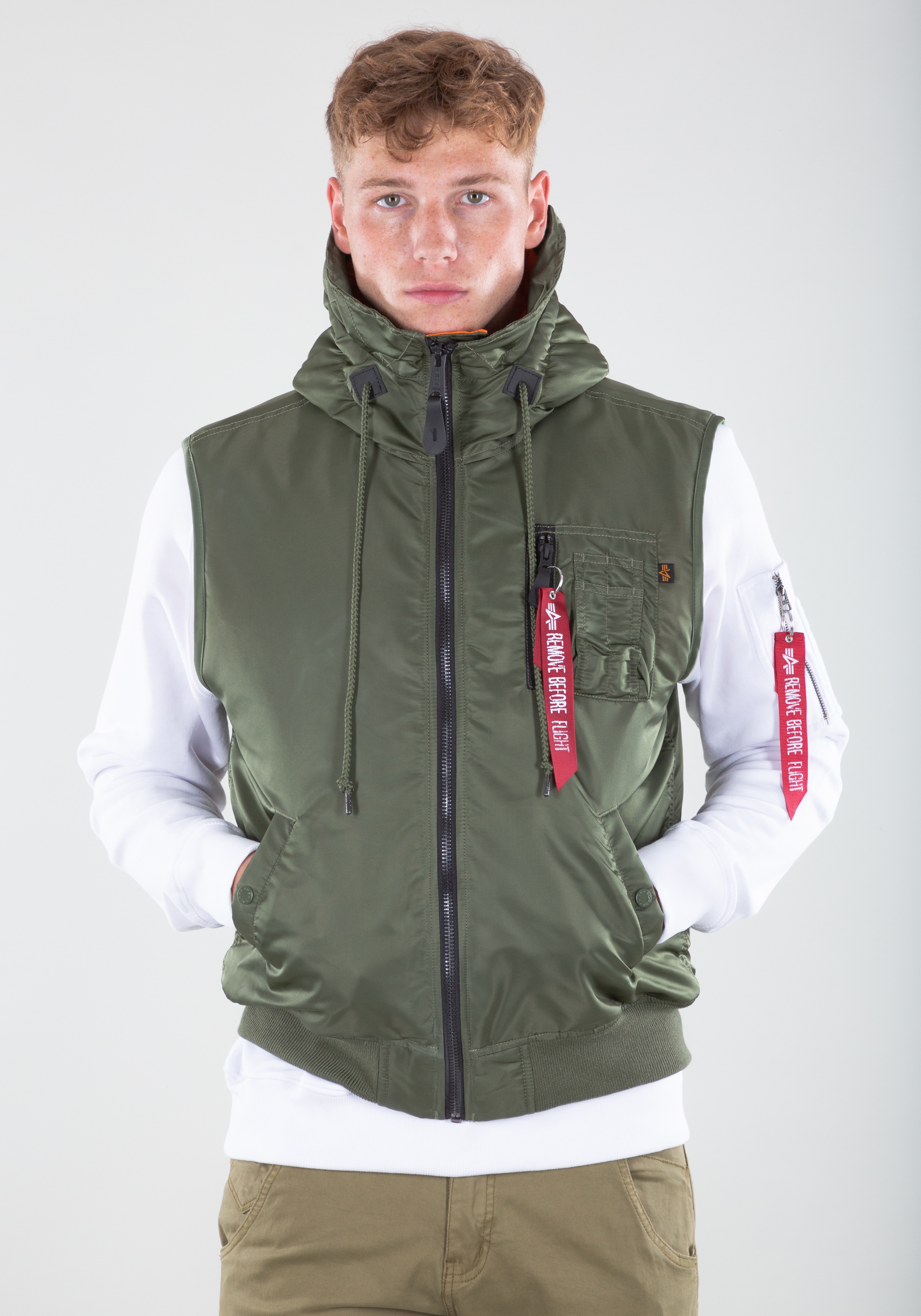 Alpha Industries Blouson "Alpha Industries Men - Vests Hooded MA-1 Vest"