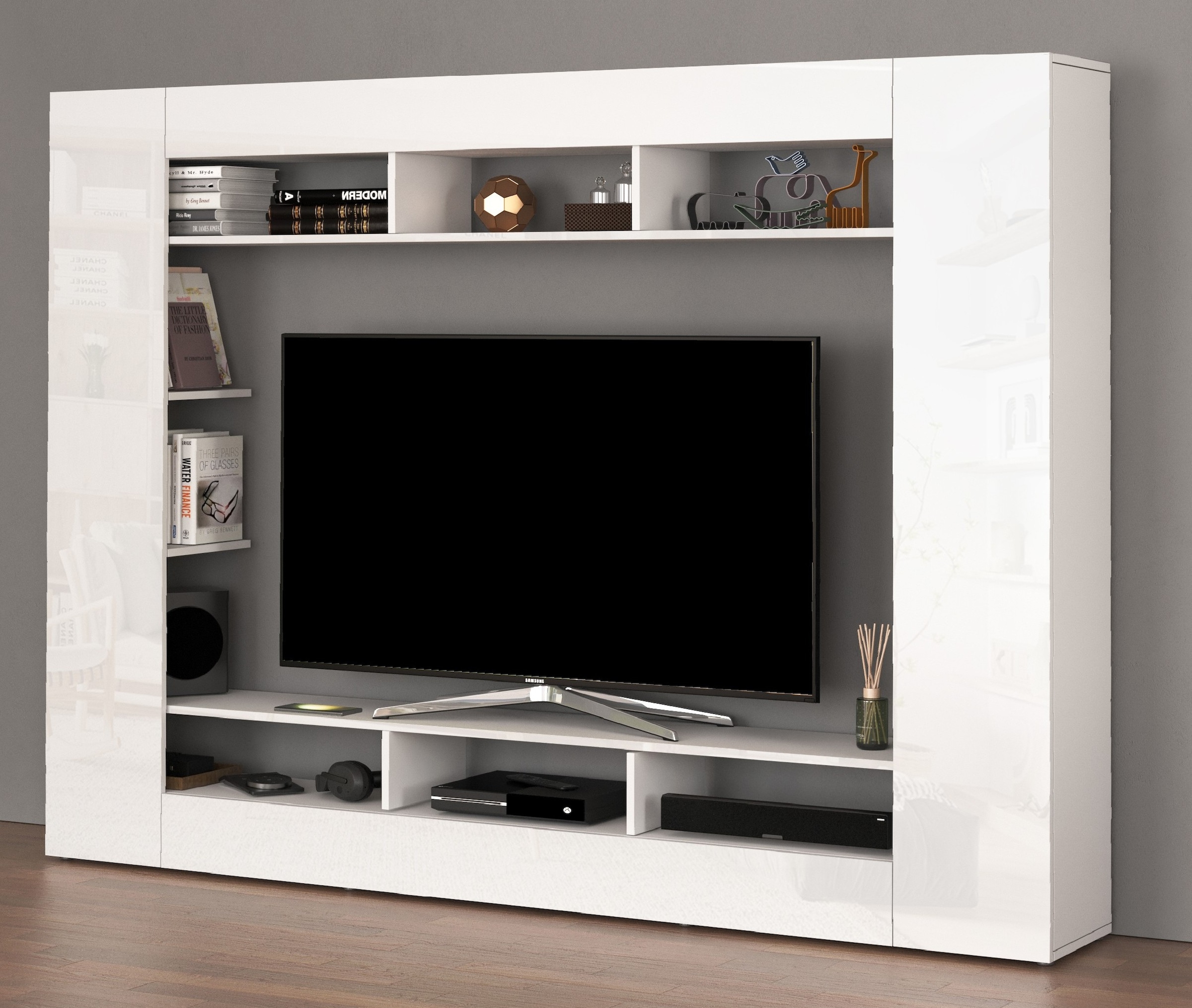 OTTO home Wohnwand "SPEED, TV-Wand, hochglanz lackiert,ideal für TV-Geräte günstig online kaufen