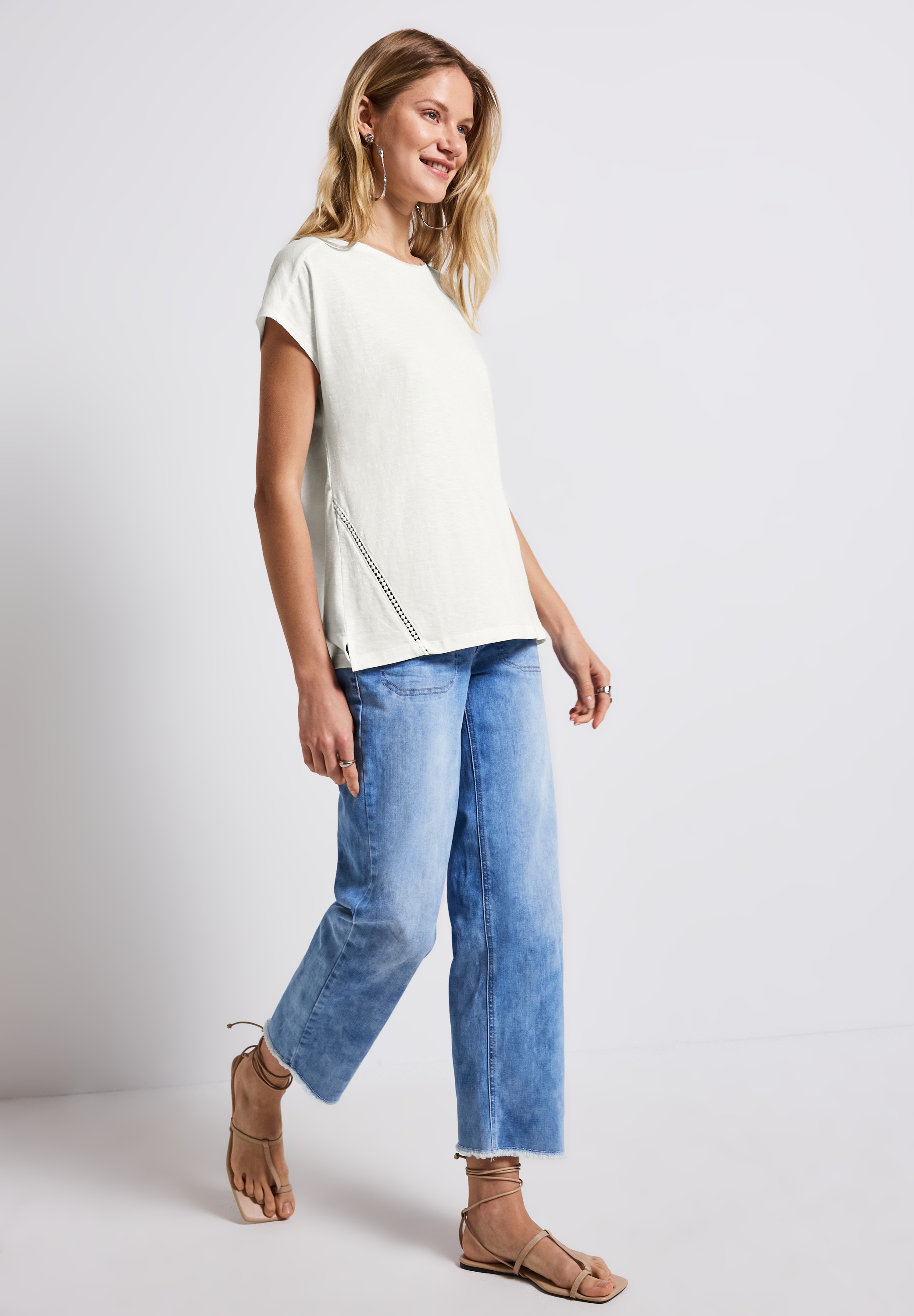 STREET ONE Shirttop, mit Häkeldetails