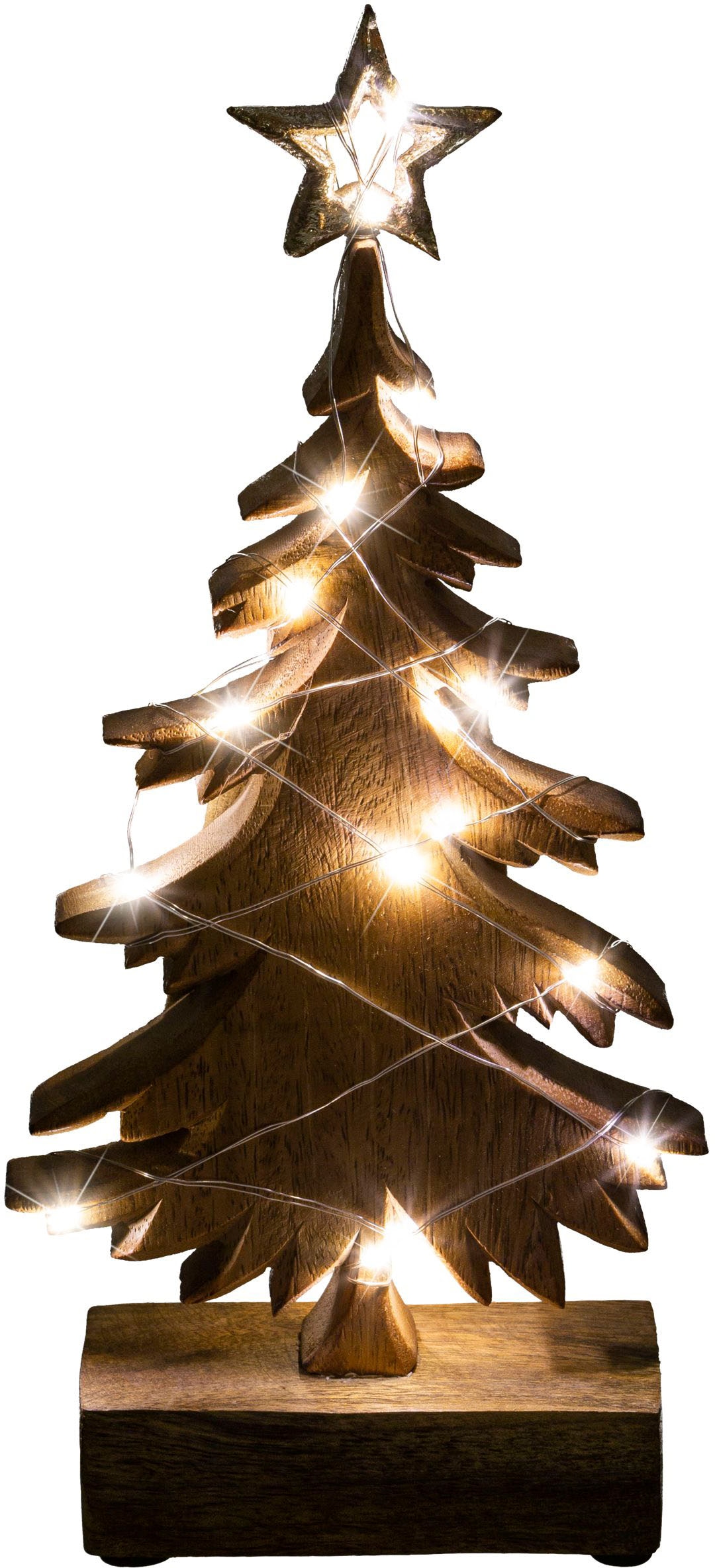 Creativ deco LED Dekofigur »LUMEN, Deko-Objekt Tannenbaum«, 40  flammig-flammig, Weihnachtsdeko, Batteriebetrieb kaufen | BAUR