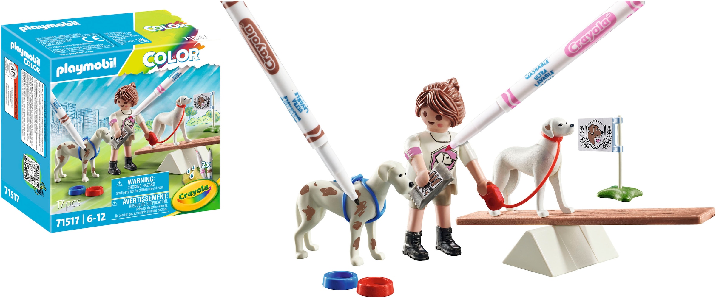 Playmobil® Konstruktions-Spielset »Hundetraining (71517), Color«, (17 St.), Made in Europe