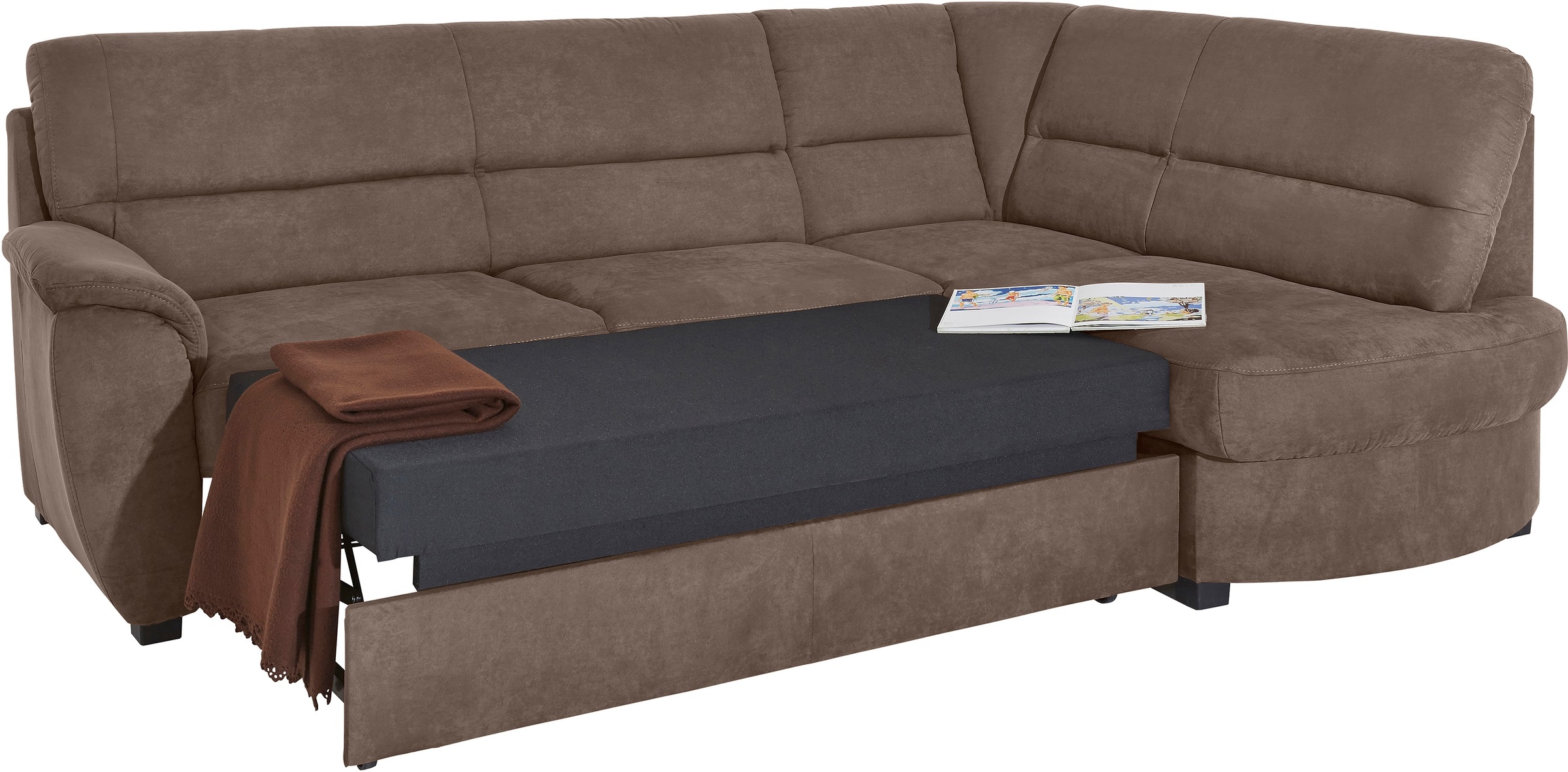 sit&more Ecksofa »Pandora L-Form«, wahlweise mit Bettfunktion und Bettkasten