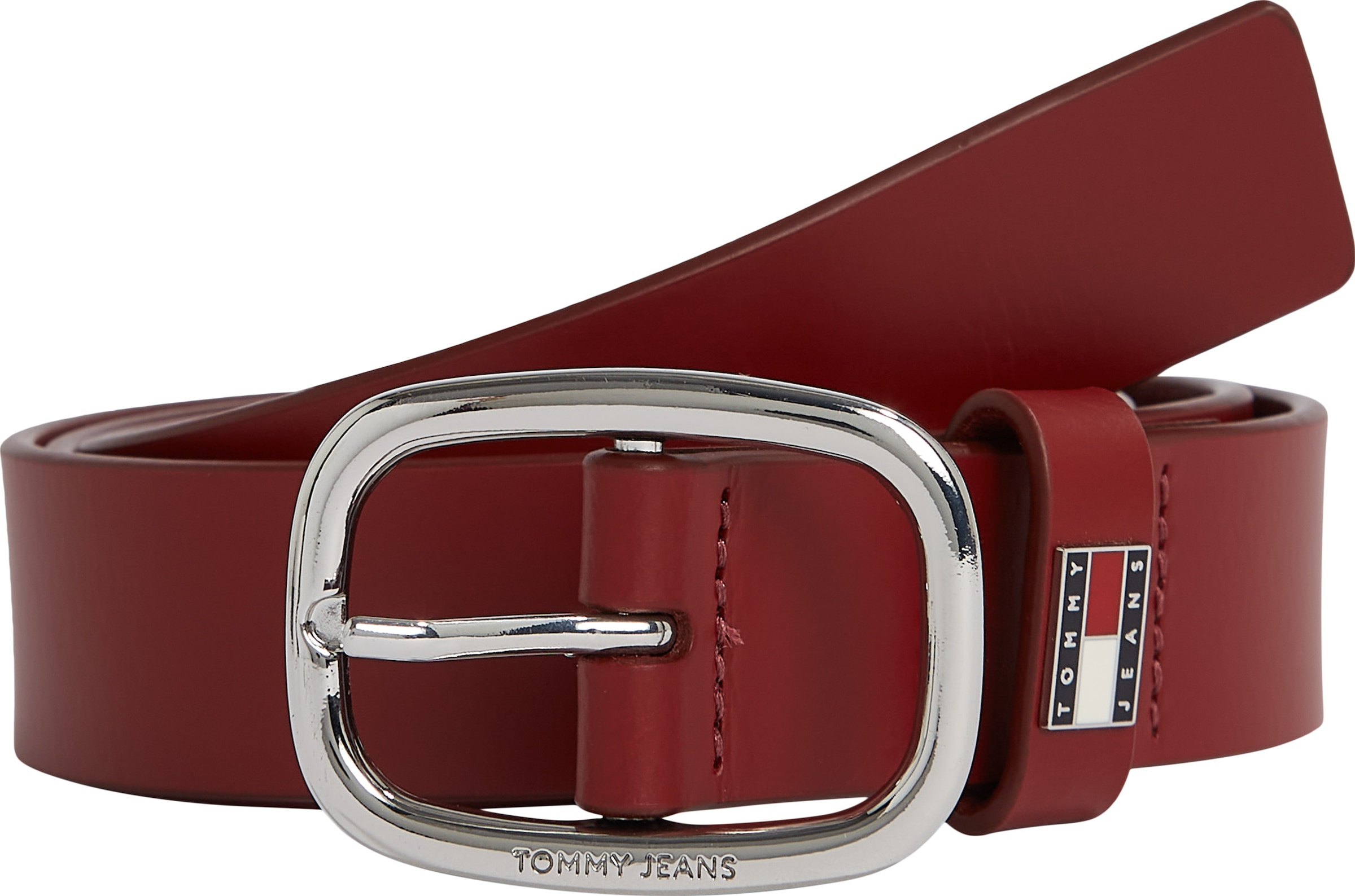 Tommy Jeans Ledergürtel "TJW OVAL 3.0", Ovale Einfachdornschließe und Logo günstig online kaufen