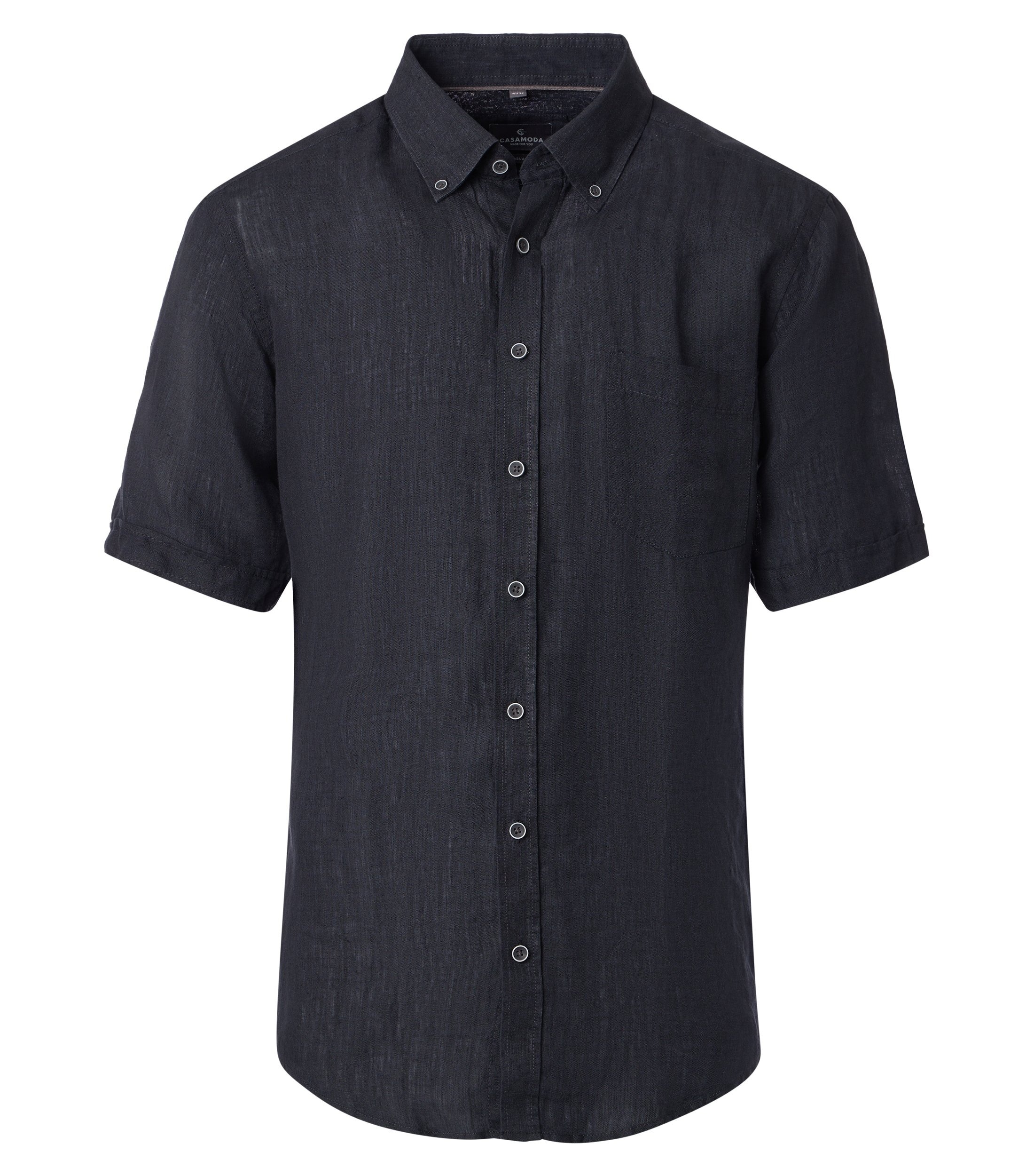 CASAMODA Kurzarmhemd "CASAMODA Leinenhemd Kurzarm uni" günstig online kaufen