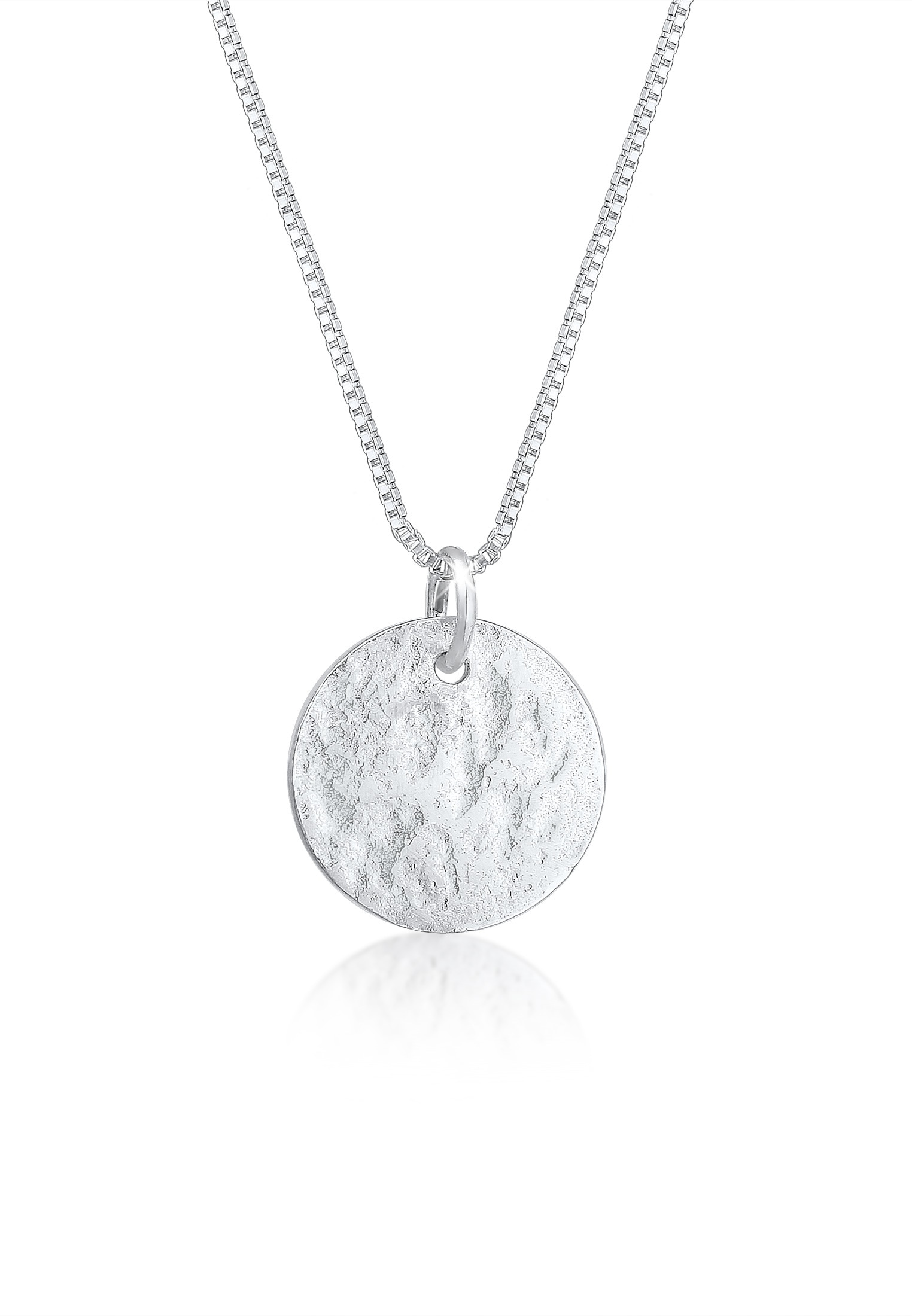 Elli Kette mit Anhänger »Halskette Plättchen Organic 925 Sterling Silber«