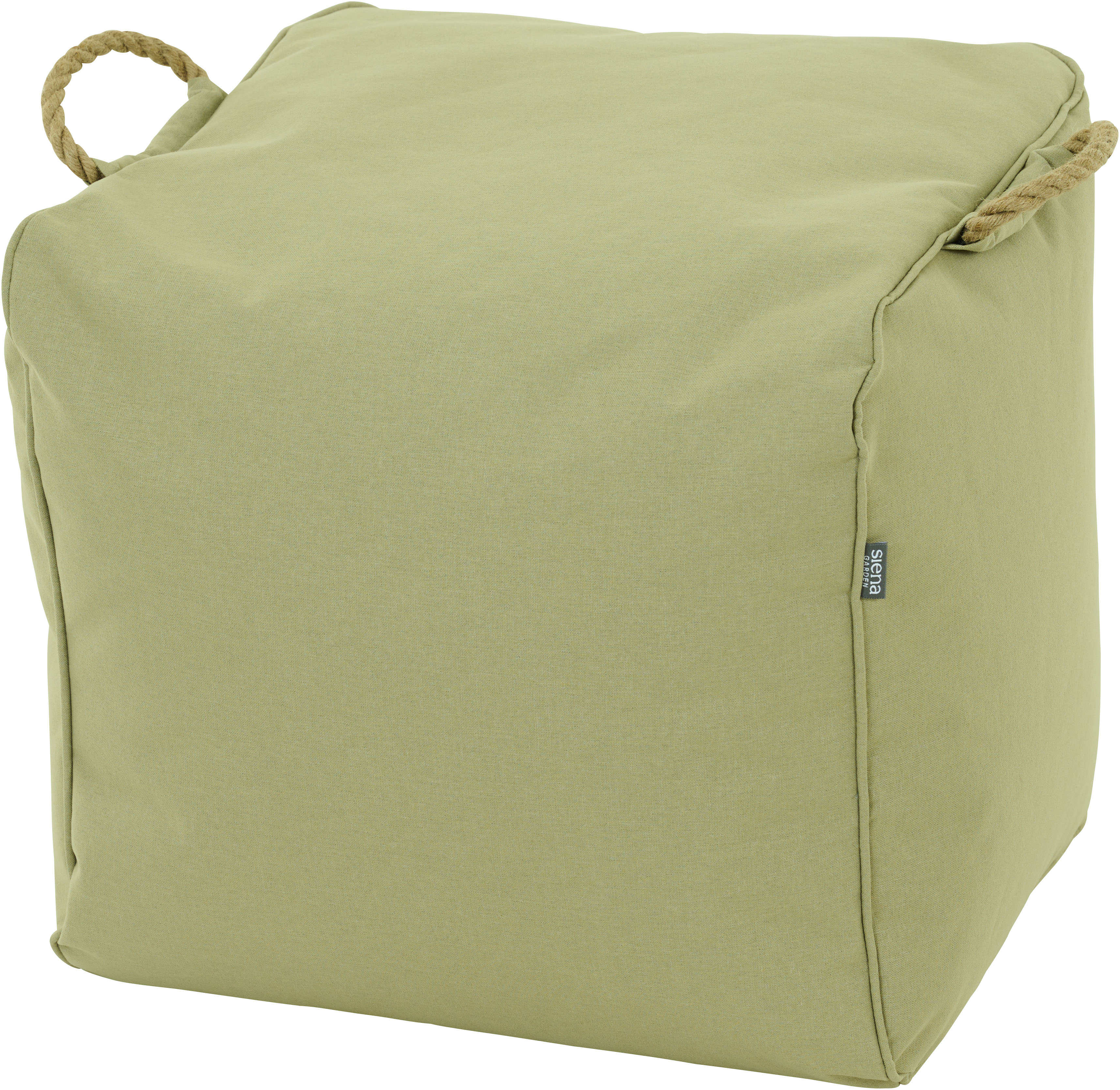 Siena Garden Sitzhocker "Integral Hocker 46 x 48 x 46 cm, Farbe pistache" Meliert, Bezug aus 100% Polyester, PE-beschichtet