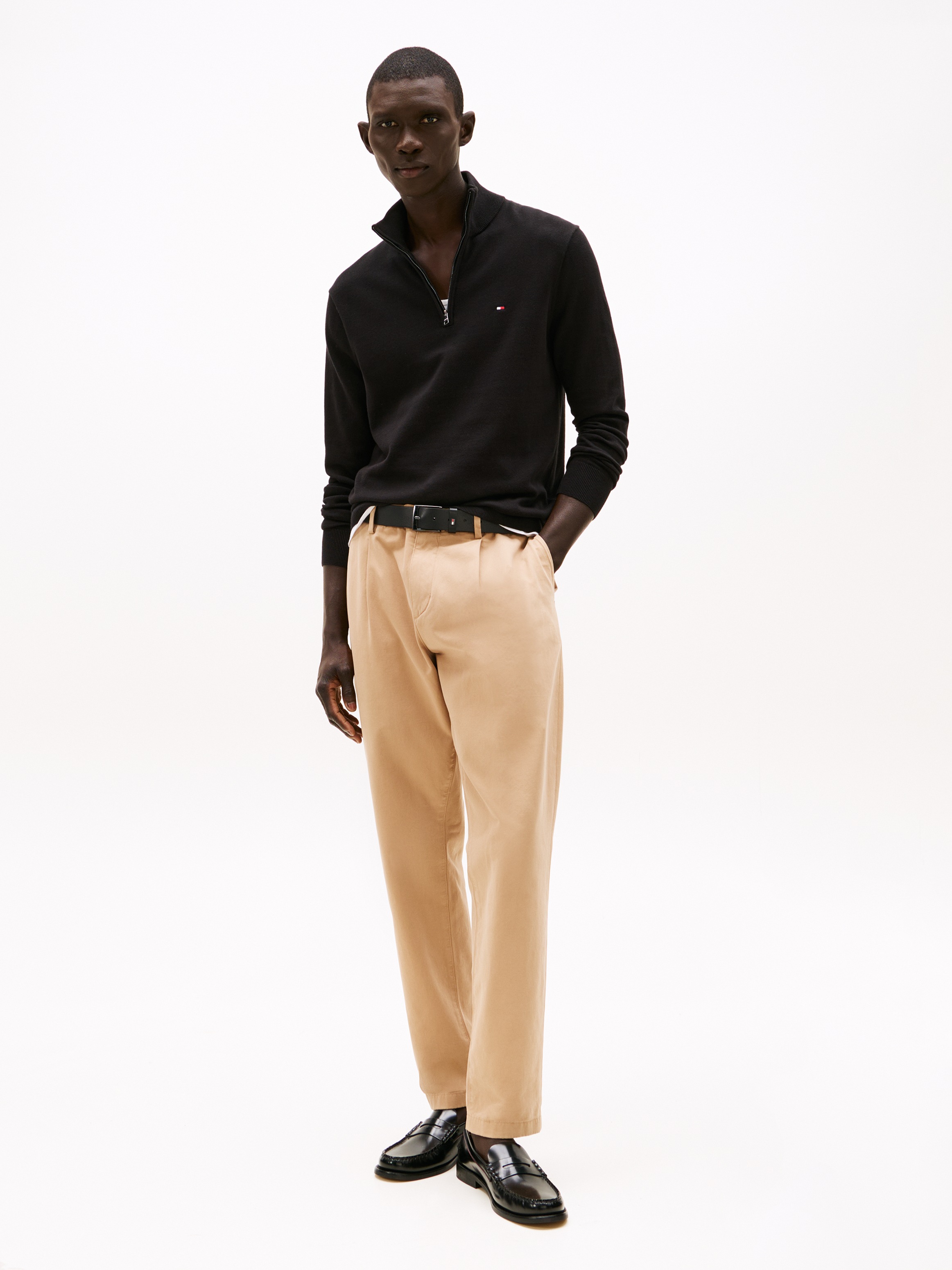Tommy Hilfiger Troyer »ESSENTIAL COTTON ZIP MOCK«