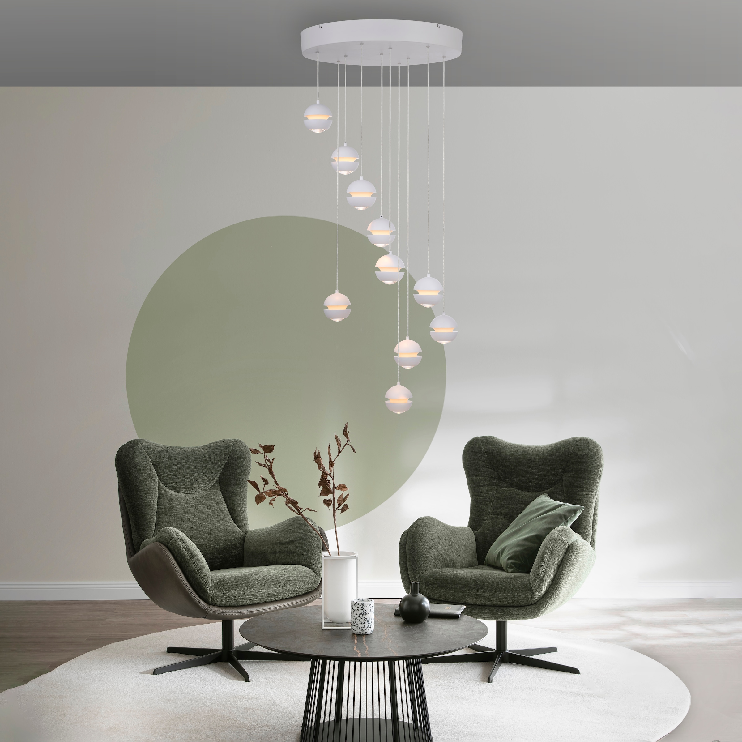 SCHÖNER WOHNEN-Kollektion LED Pendelleuchte »LINI« LED-Board 1 Stk. Warmweiß SCHÖNER WOHNEN Kollektion, 3-Stufen Dimmer, Comfort-Lift