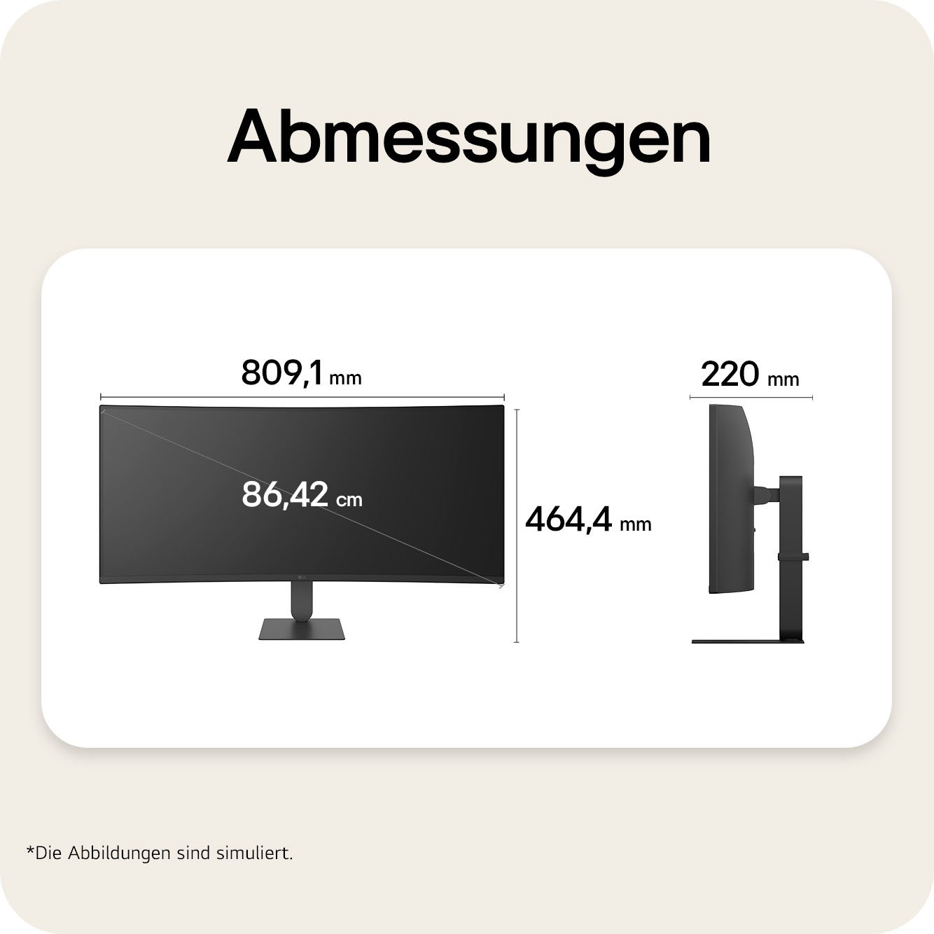 LG Curved-LED-Monitor »34U640B« 86 cm/34 ″  3440 x 1440 px UWQHD 5 Reaktionszeit 144 Hz