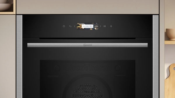NEFF Backofen N 70 "B24CR31N0" mit Teleskopauszug nachrüstbar mit Hydrolyse Backen auf 3 Ebenen mit CircoTherm & einfache Easy Clean Reinigung