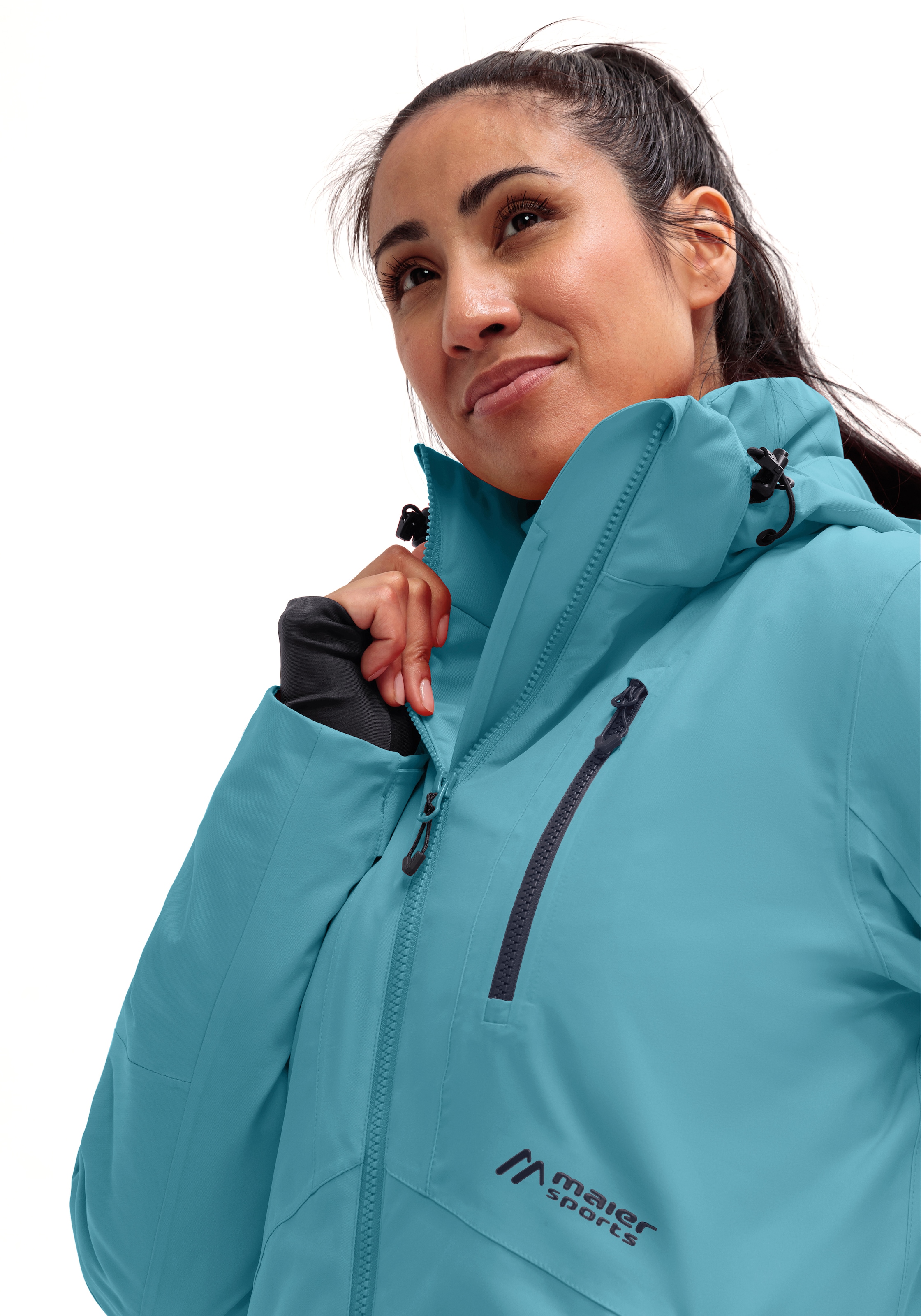 Maier Sports Skijacke »Straja«, Damen Winterjacke, wind/wasserdicht, 3 RV-Taschen und Kapuze