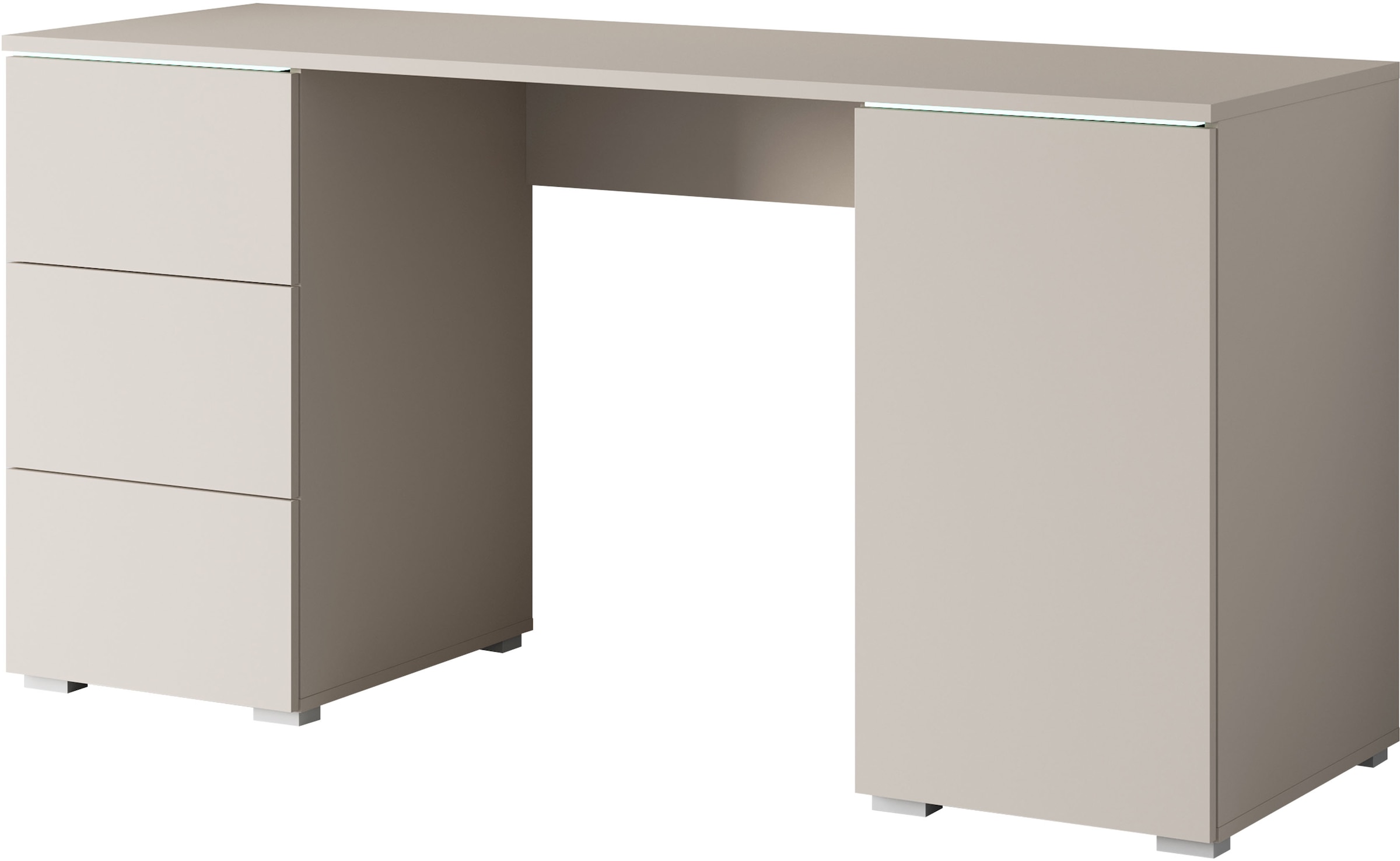 INOSIGN Schreibtisch "Vera", (1 St.), Bürotisch mit LED, Push-to-Open, 3 Sc günstig online kaufen