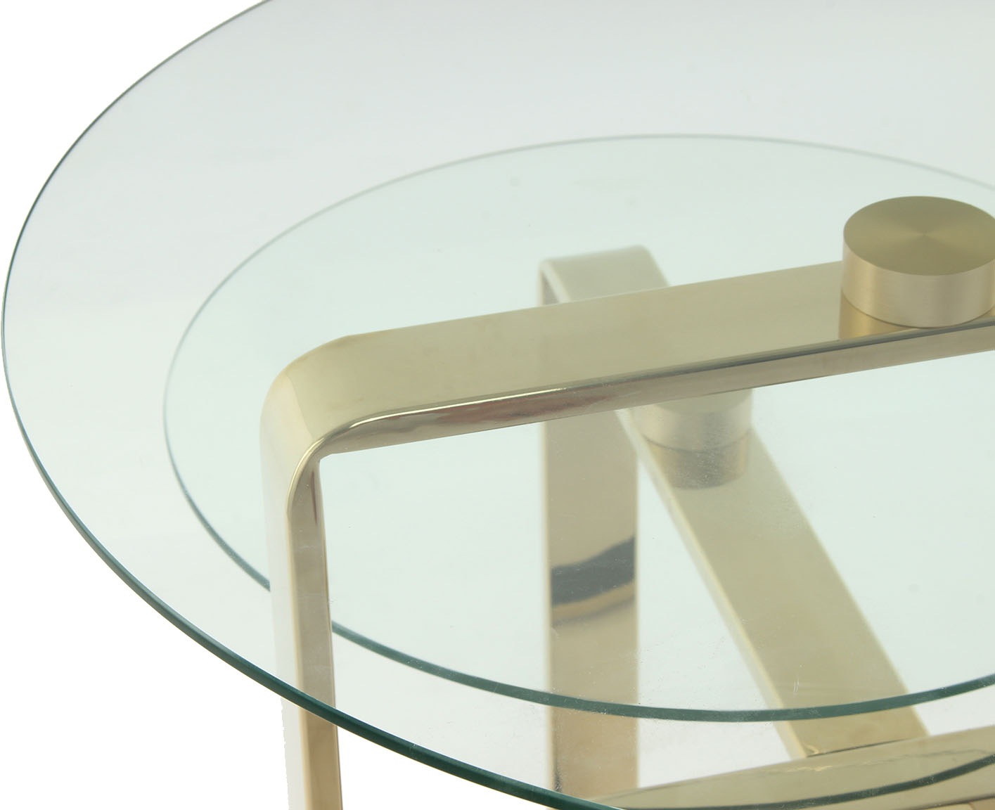 Kayoom Beistelltisch »Catrice 125, Ausgefallenes Gestell aus stabilem Edelstahl«, (1 St.), ausgefallenes Gestelldesign aus Edelstahl, zwei Ablageflächen