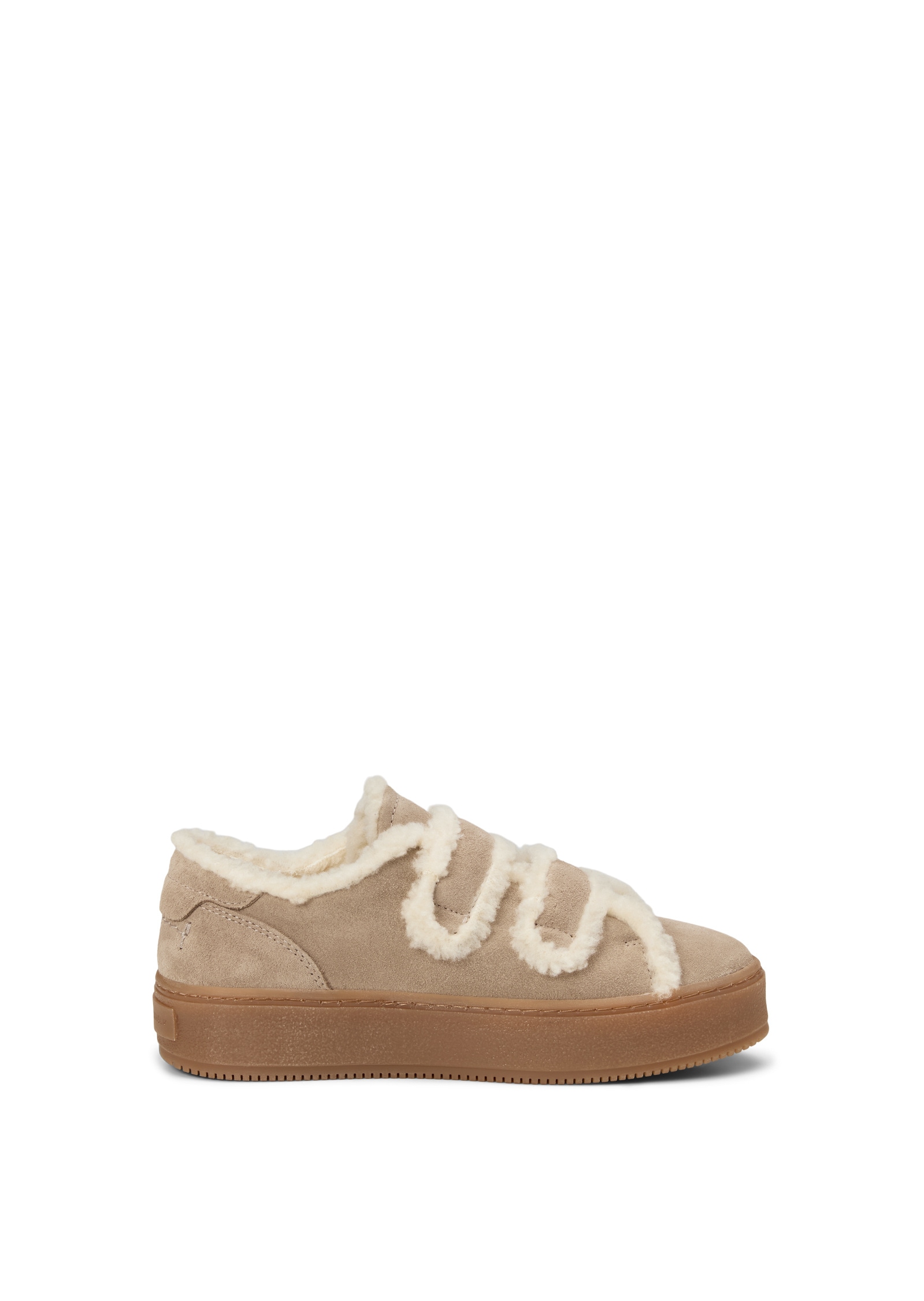 Marc O'Polo Sneaker »aus geöltem Veloursleder und Teddyfell«