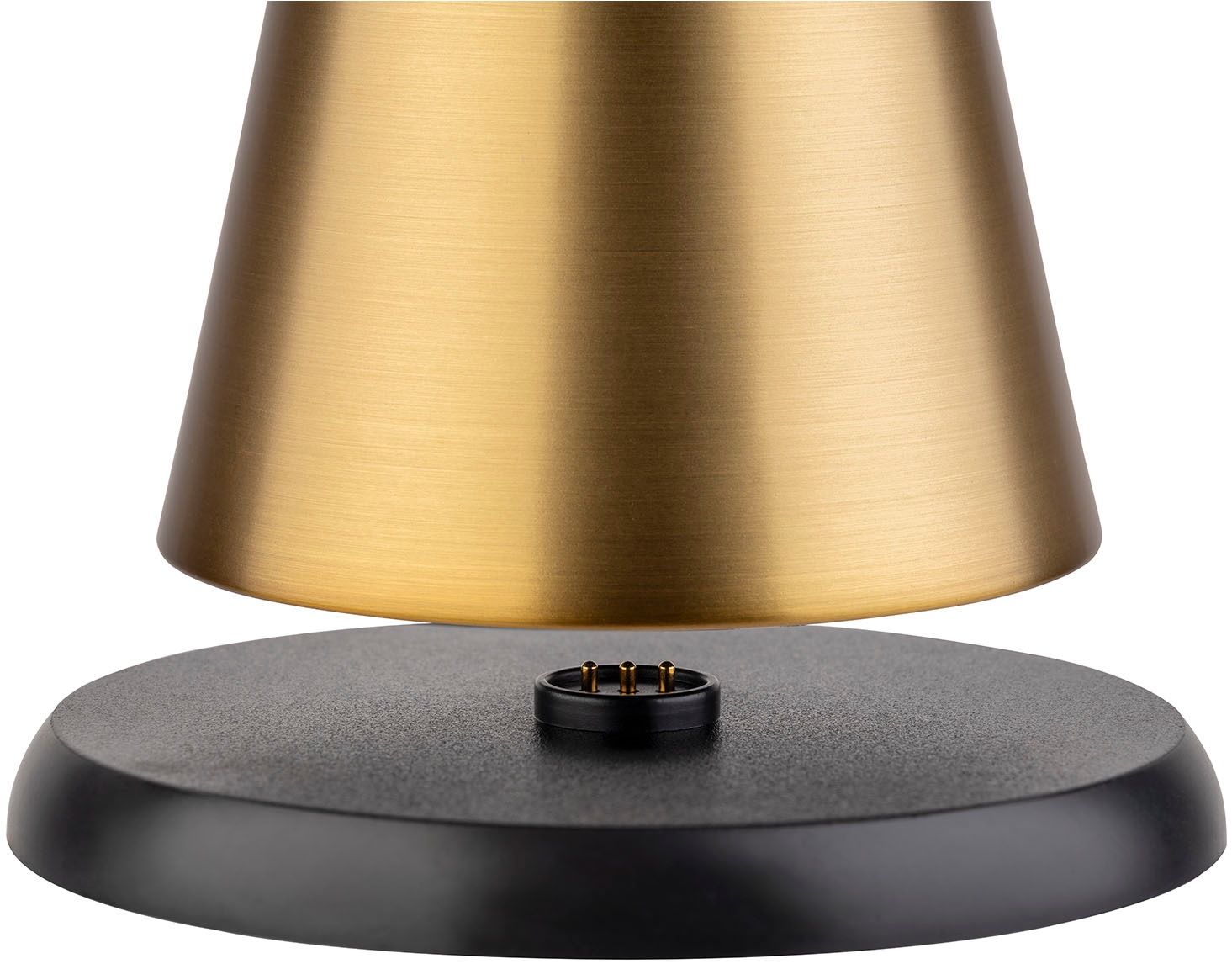 APS LED Tischleuchte »Akku-Tischleuchte "CONE", Höhe 18 cm«, 1 flammig, Leuchtmittel LED-Modul | LED fest integriert, inkl. Ladestation, USB-Ladekabel und Fernbedienung