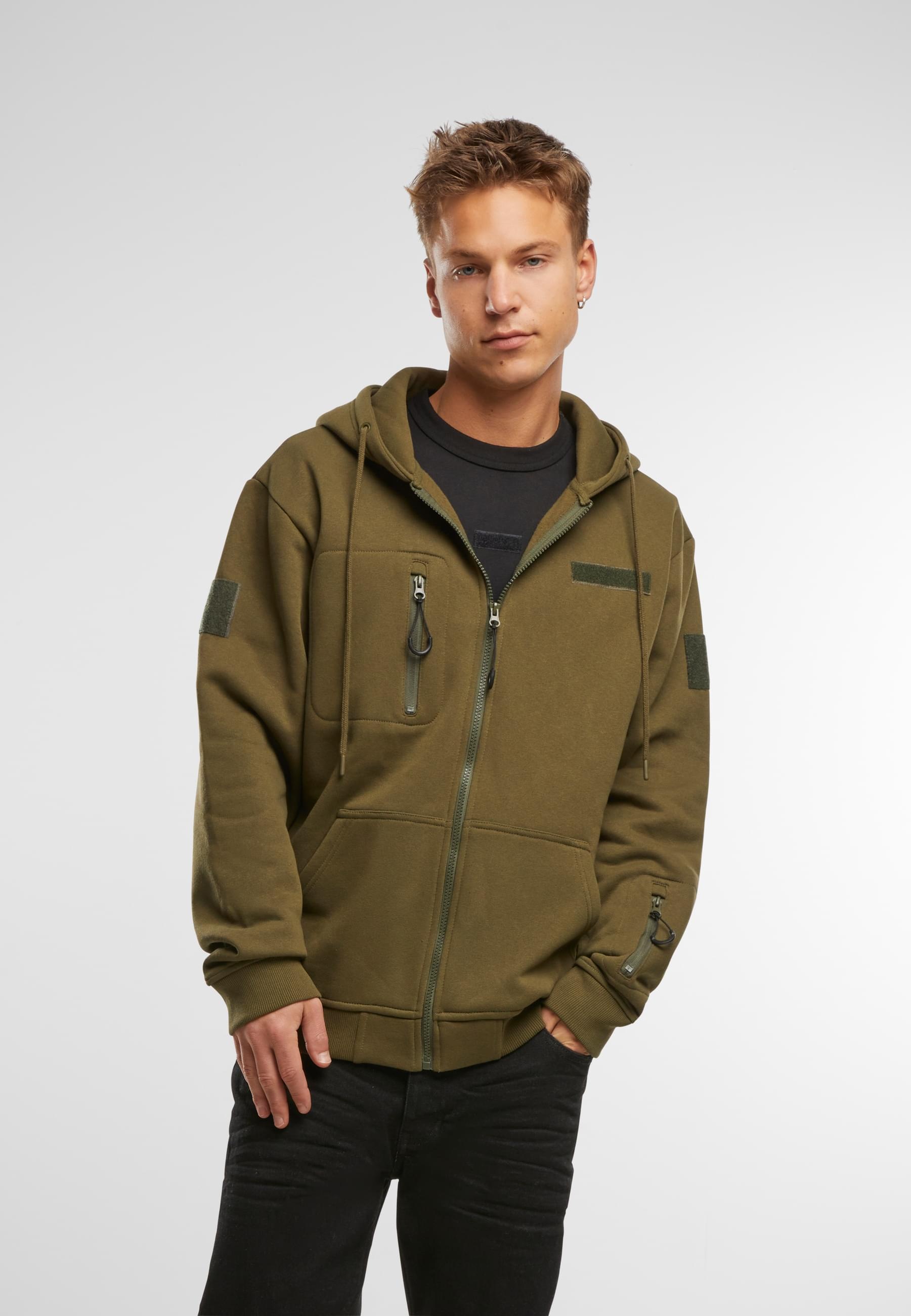 Brandit Bomberjacke »Brandit Tactical Sweat Jacket« 1 Stk. tlg. mit Kapuze