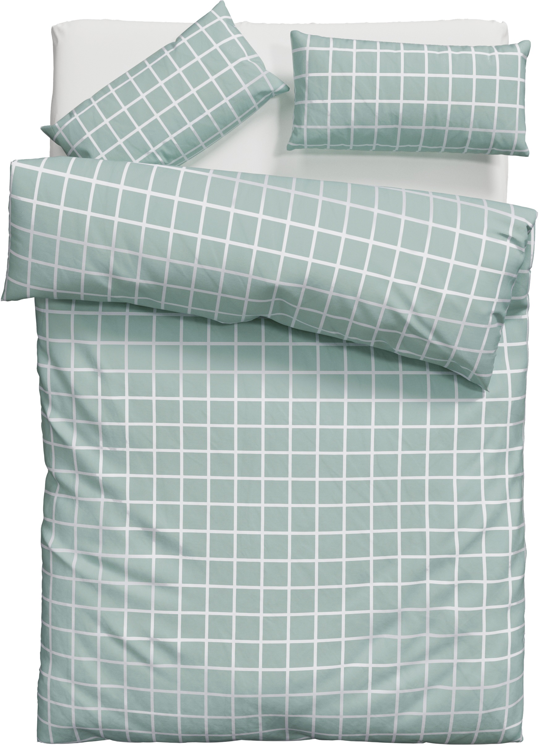 OTTO home Bettwäsche »Eemil« 2 Stk. karierte Bettwäsche, 100% Baumwolle, ab Gr. 135x200 cm