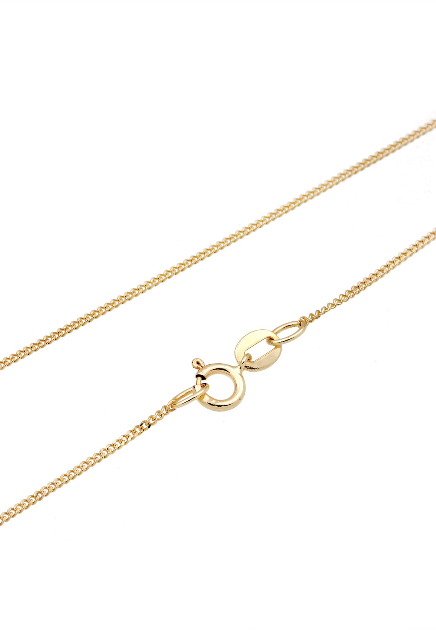 Elli DIAMONDS Silberkette »Halskette Kleeblatt Diamant Weiß Brillantschliff (0.015 ct) 585 Gelbgold«