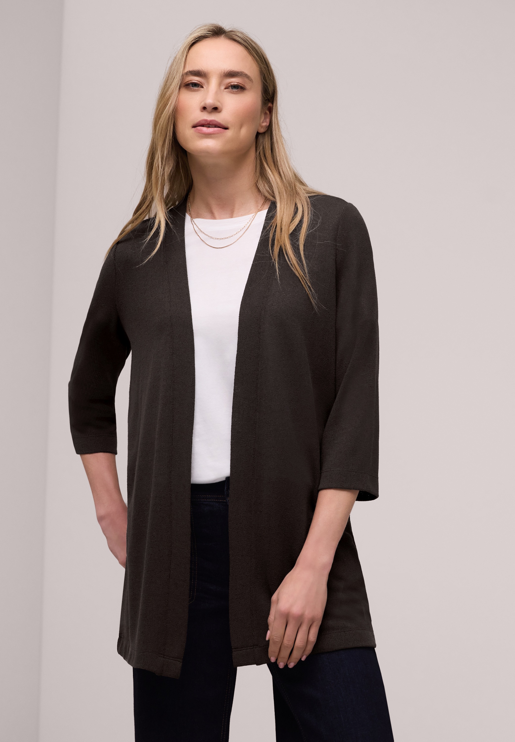 STREET ONE Cardigan mit Materialmix günstig online kaufen